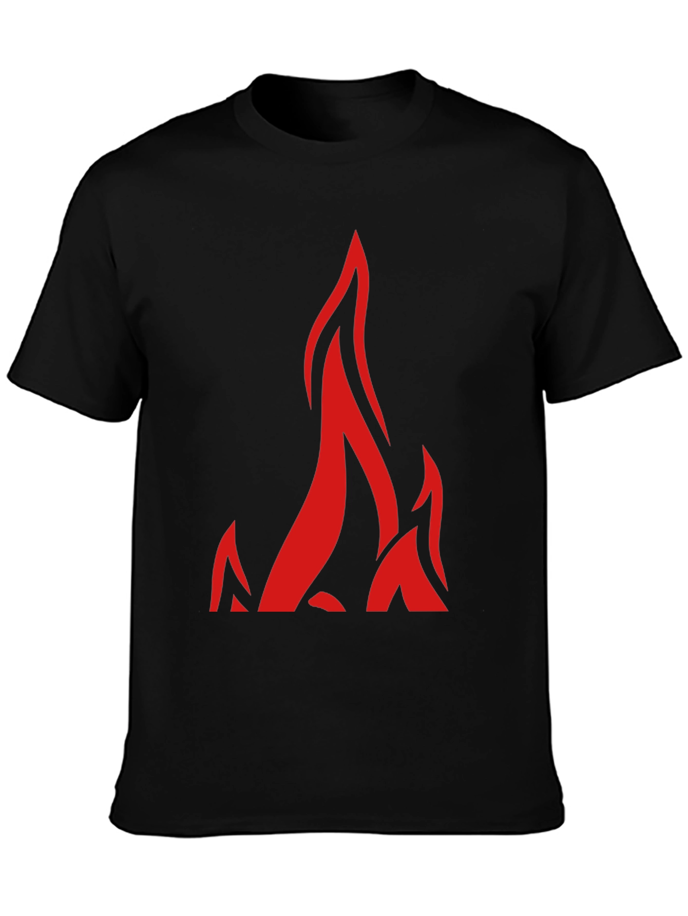 Black Flame Graphic Black T-Shirt view 3