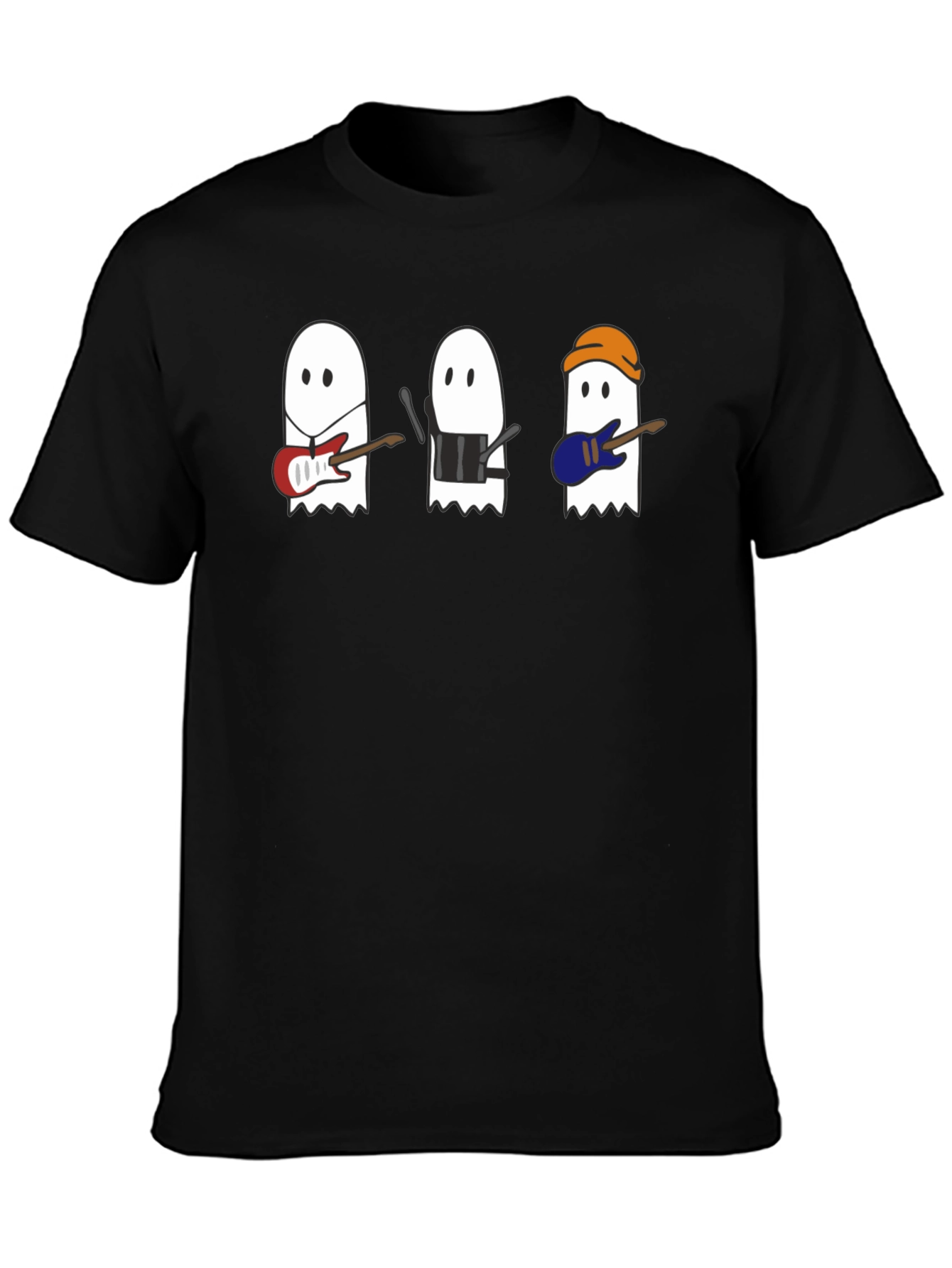 Black Ghost Band T-Shirt - Spooky Music Tee view 3