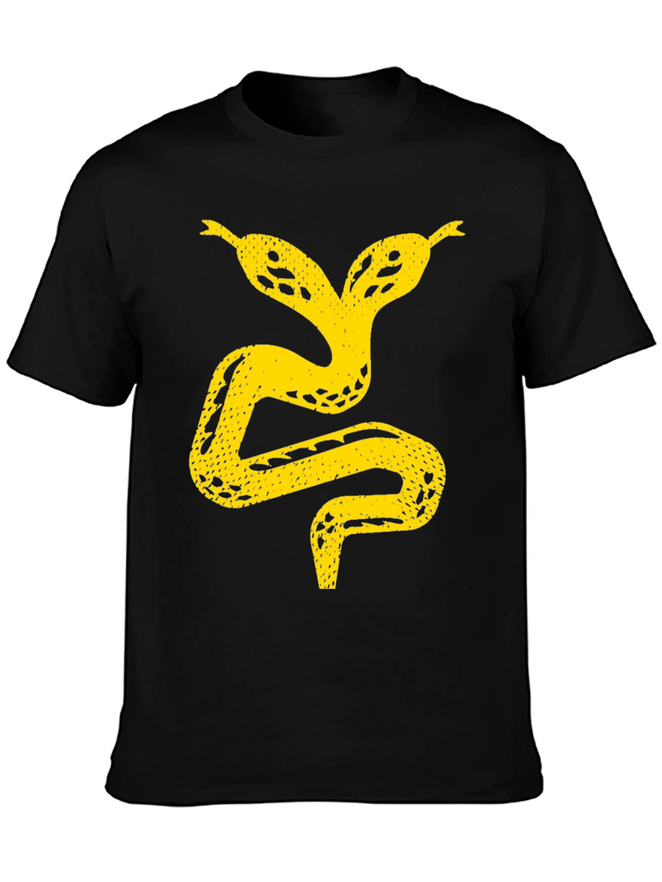 Black Two-Headed Snake Graphic Tee - Black view 3
