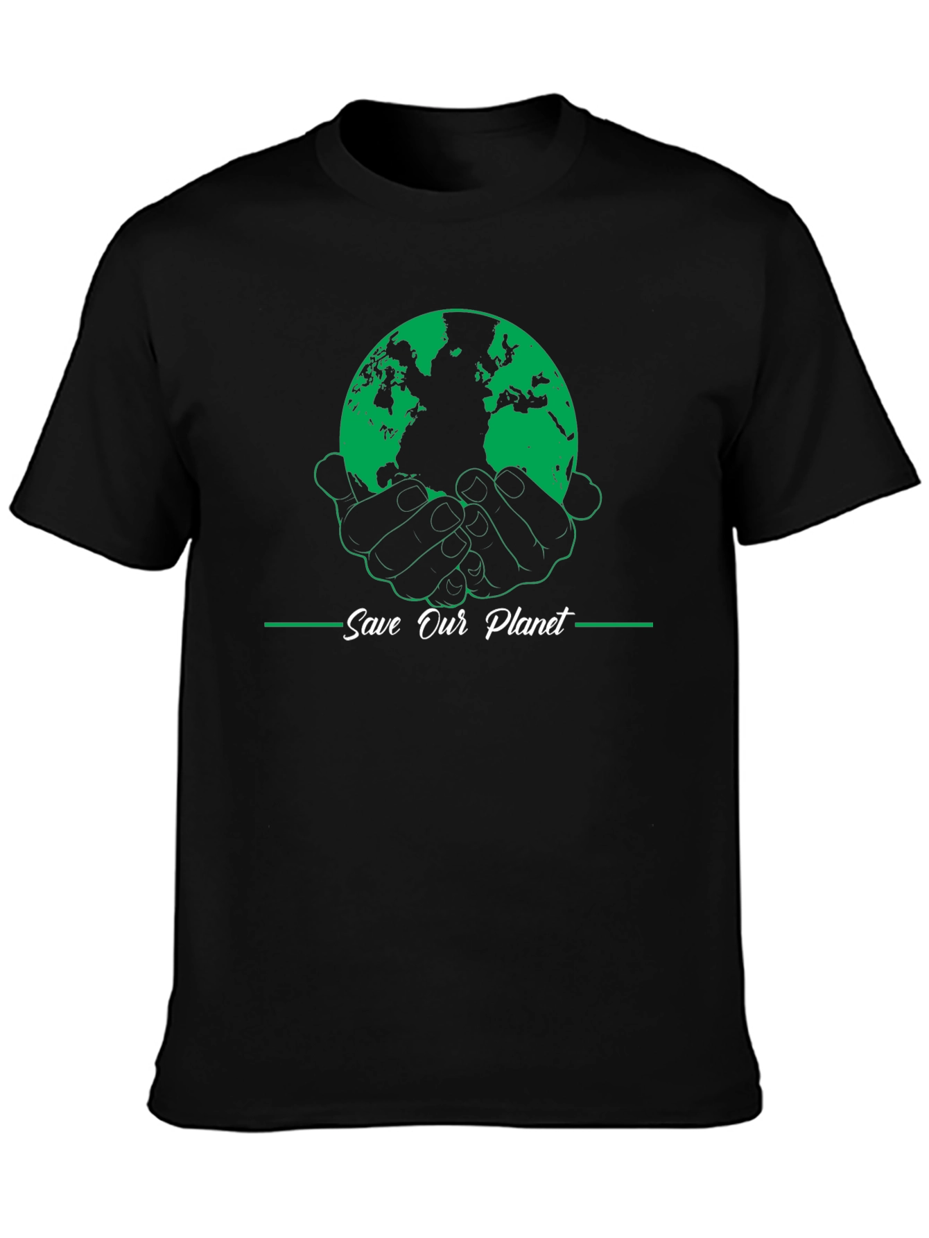 Black Save Our Planet Graphic T-Shirt view 3