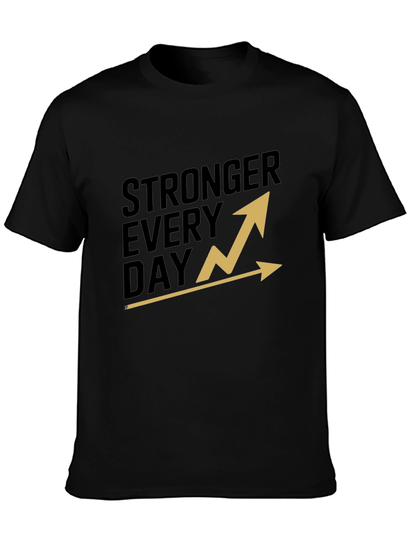 Black Stronger Every Day Graphic T-Shirt - Black view 3
