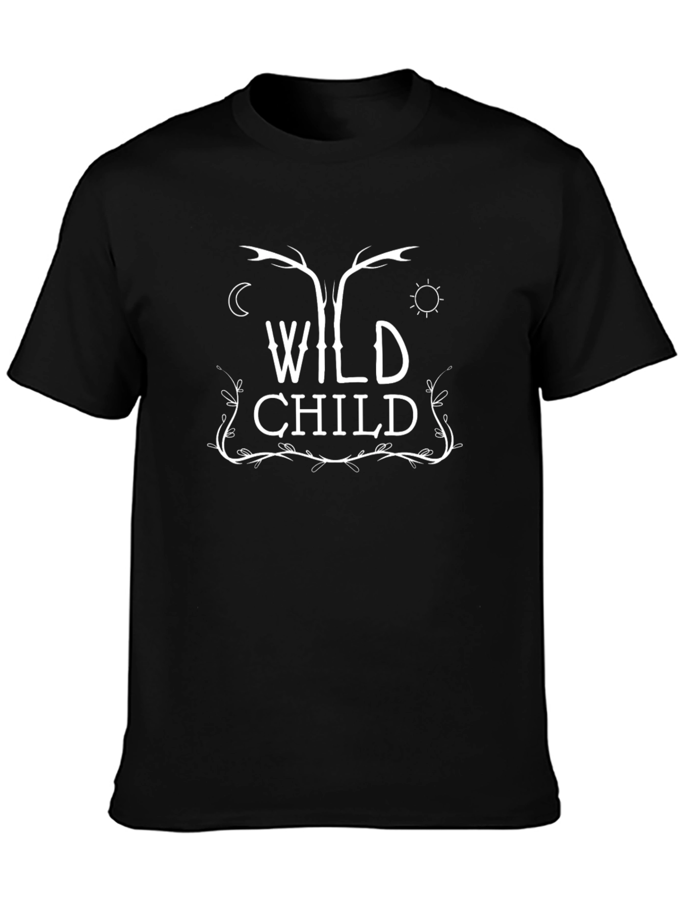 Black Wild Child Graphic Tee - Unique Design view 3