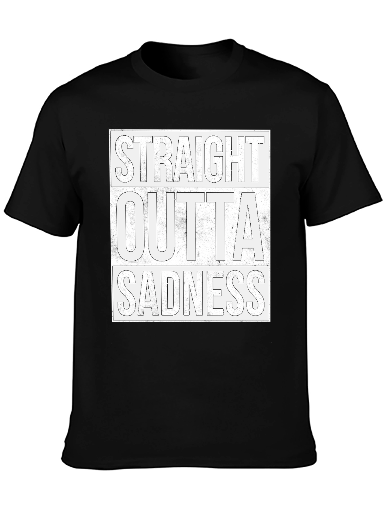 Black Straight Outta Sadness Graphic Tee view 3