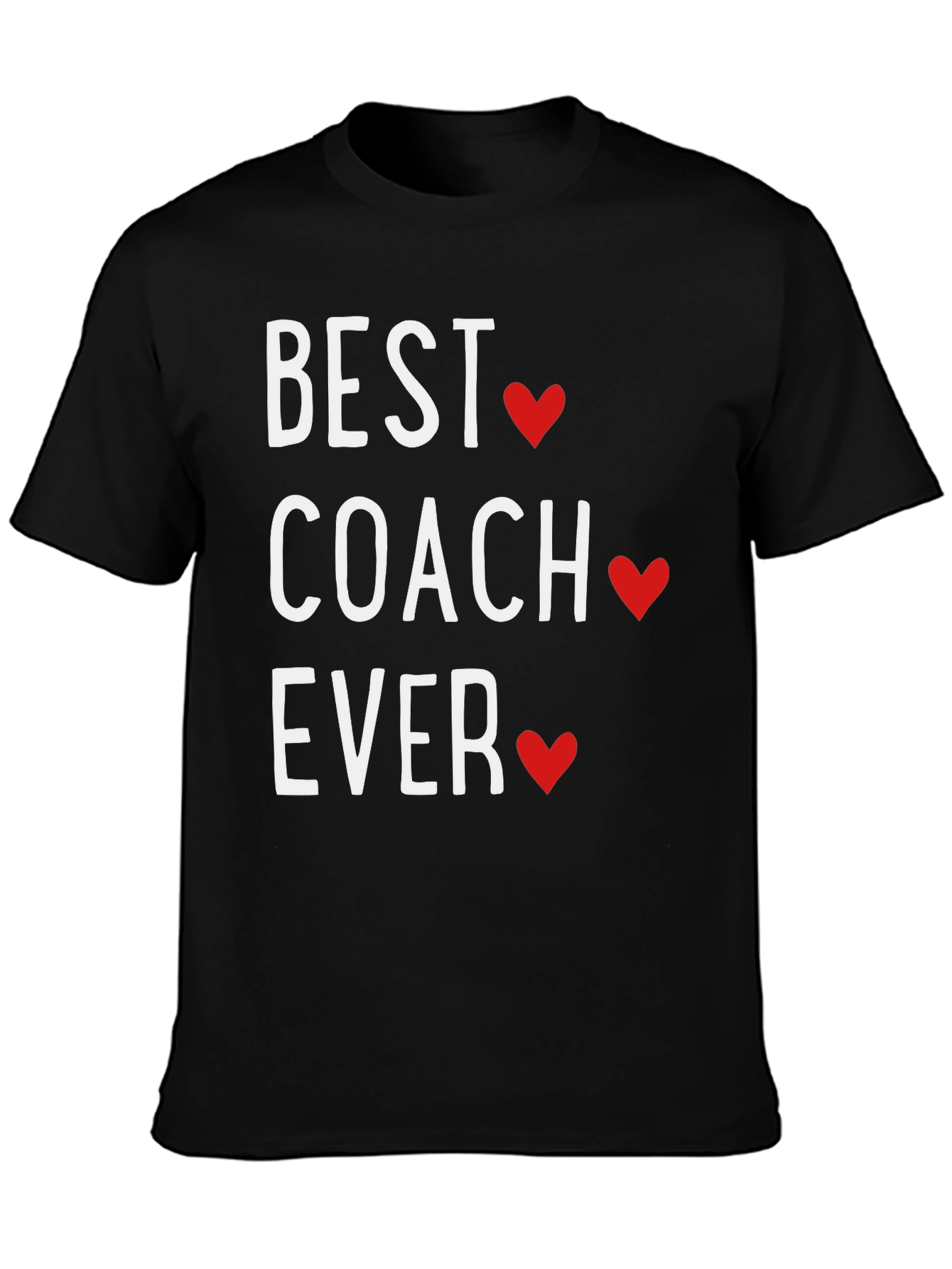 Black Best Coach Ever T-Shirt view 3