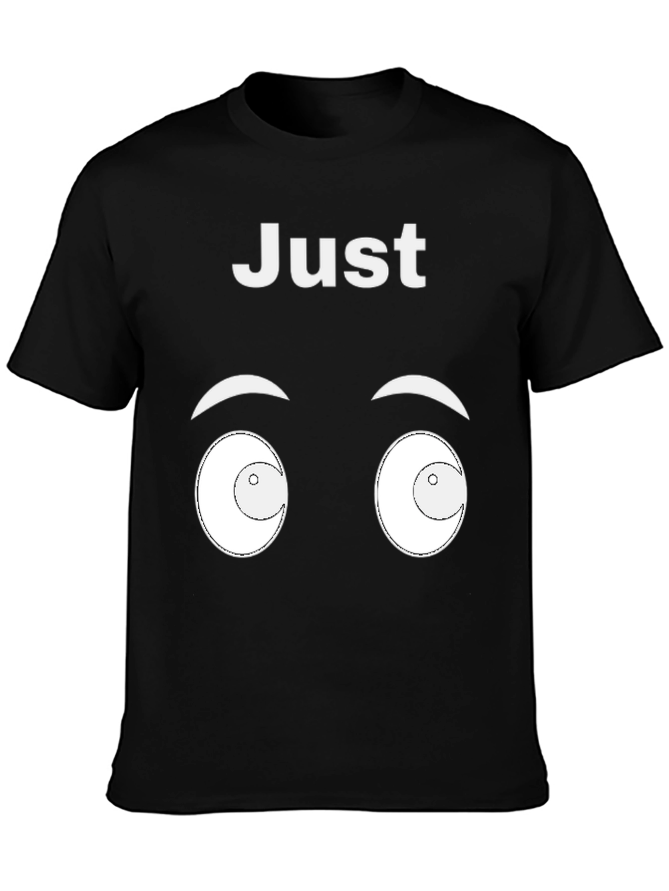 Black Just Looking Men's Graphic Tee - Black view 3