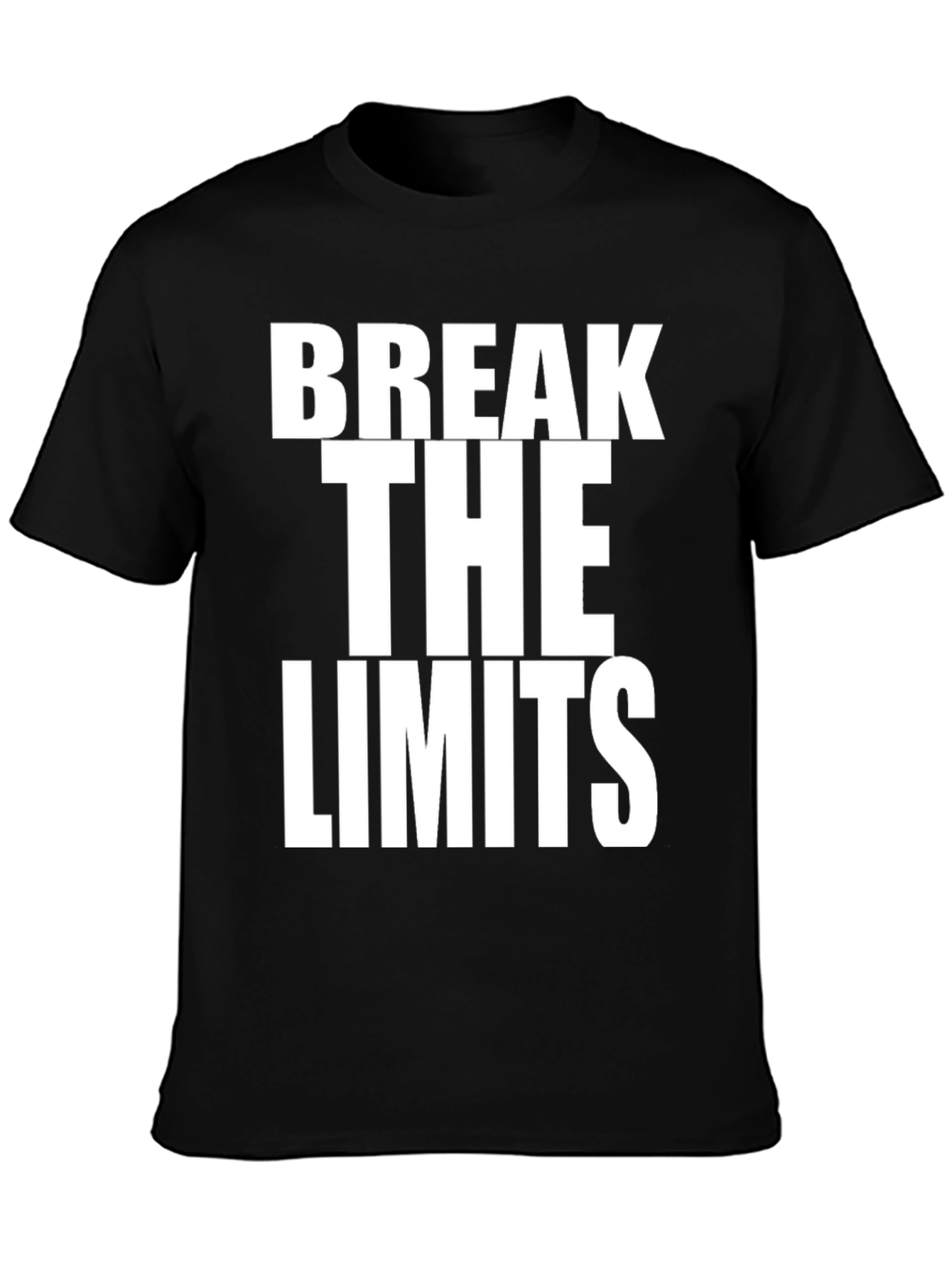 Black Break The Limits Black Graphic Tee Shirt view 3