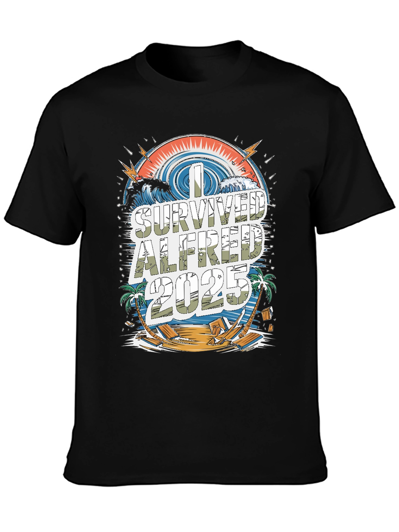 Black I Survived Alfred 2025 Graphic Tee view 3