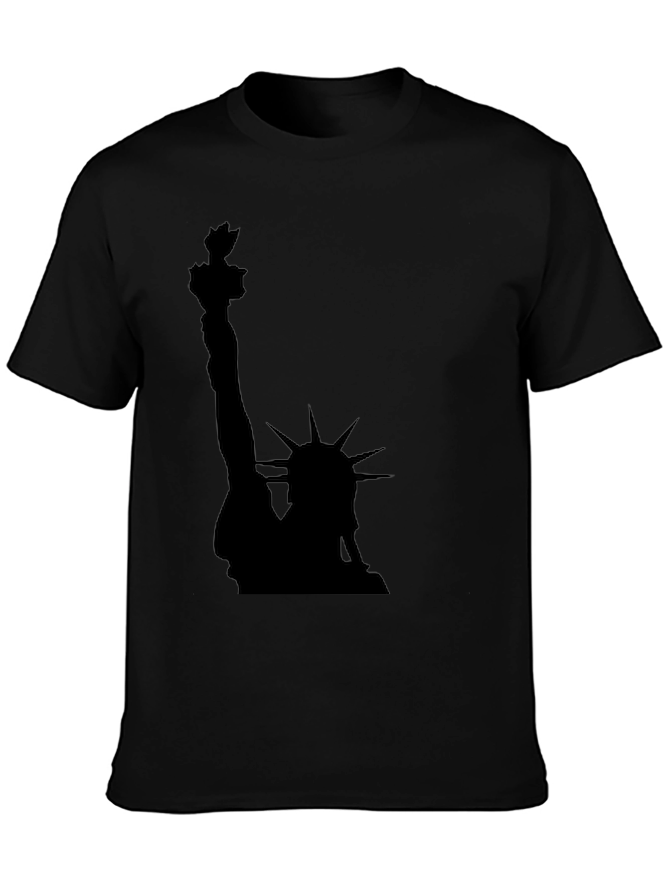 Statue of Liberty Graphic Tee - Black Cotton T-Shirt - 3