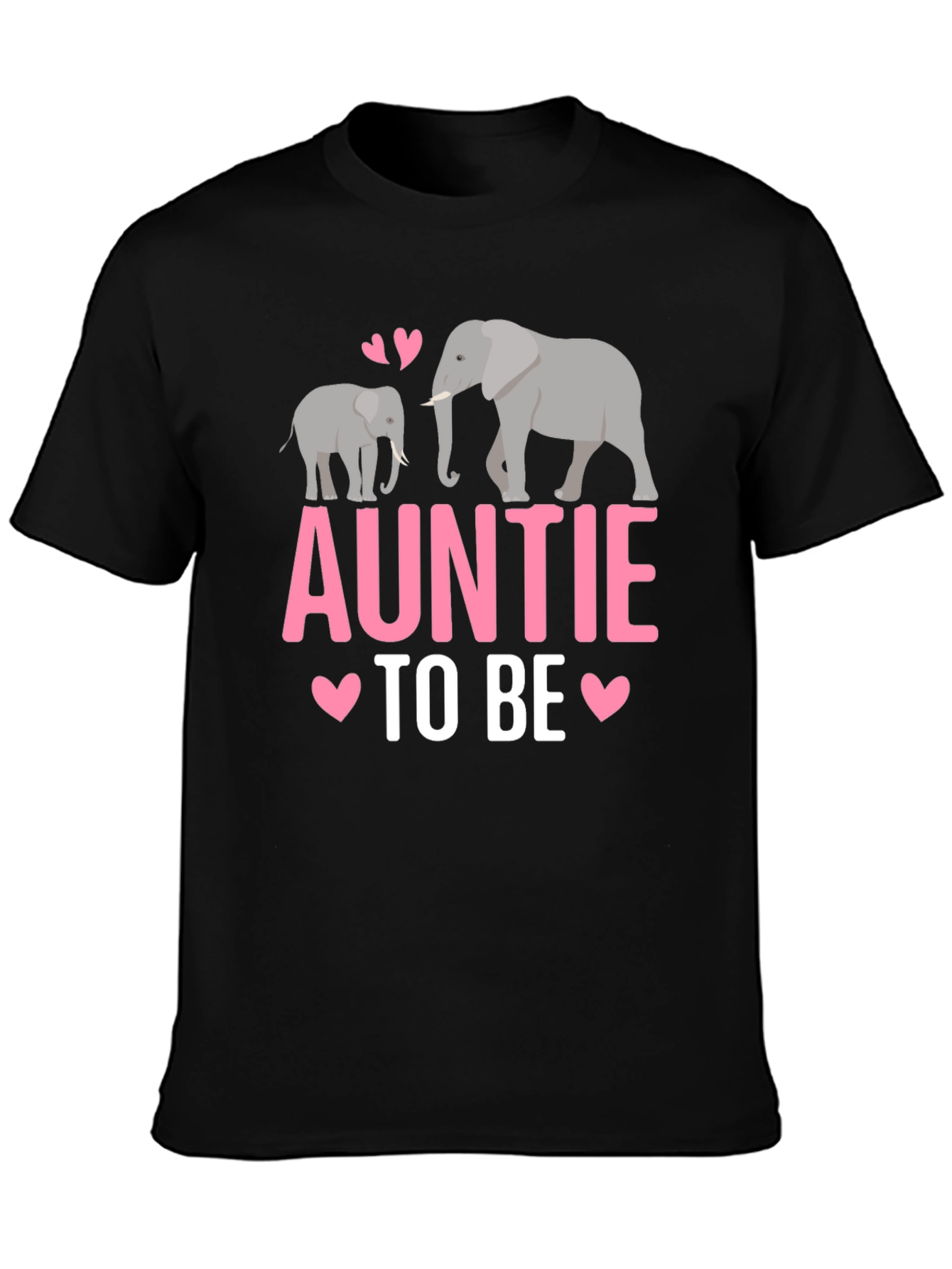 Black Auntie To Be Elephant T-Shirt view 3