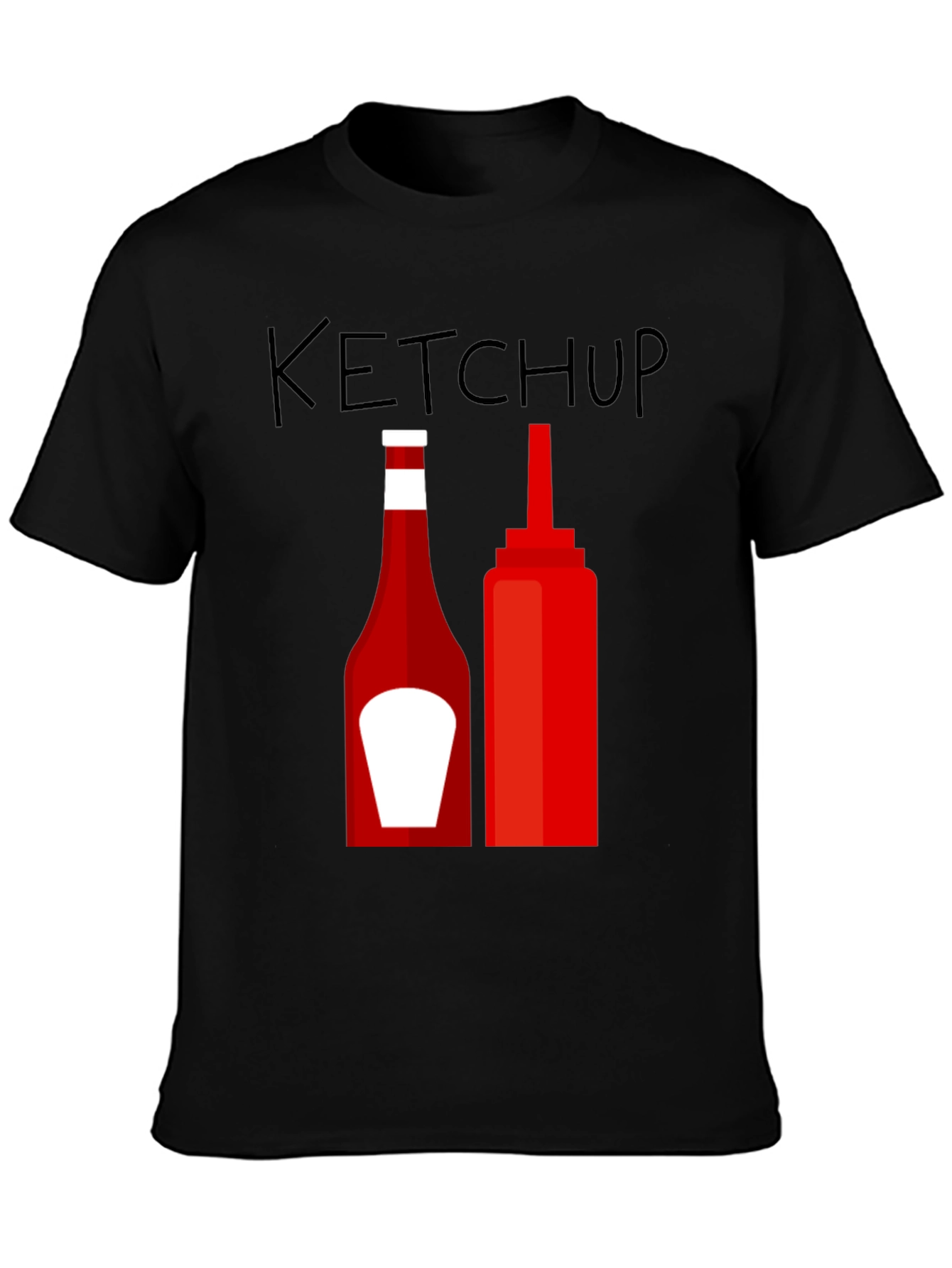 Black Ketchup T-Shirt - Funny Graphic Tee view 3