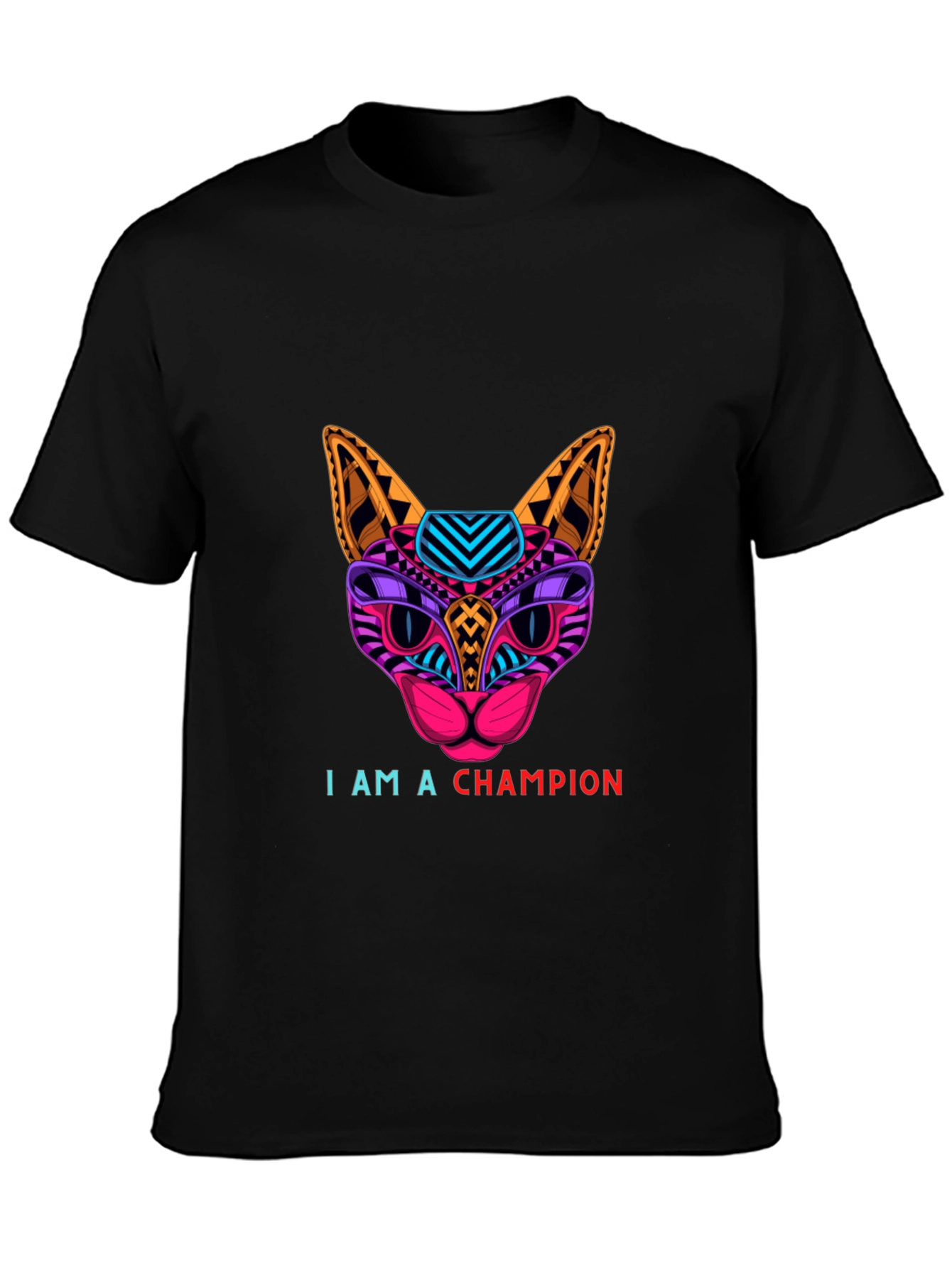 Black Champion Cat Graphic Tee - Stylish Comfort view 3