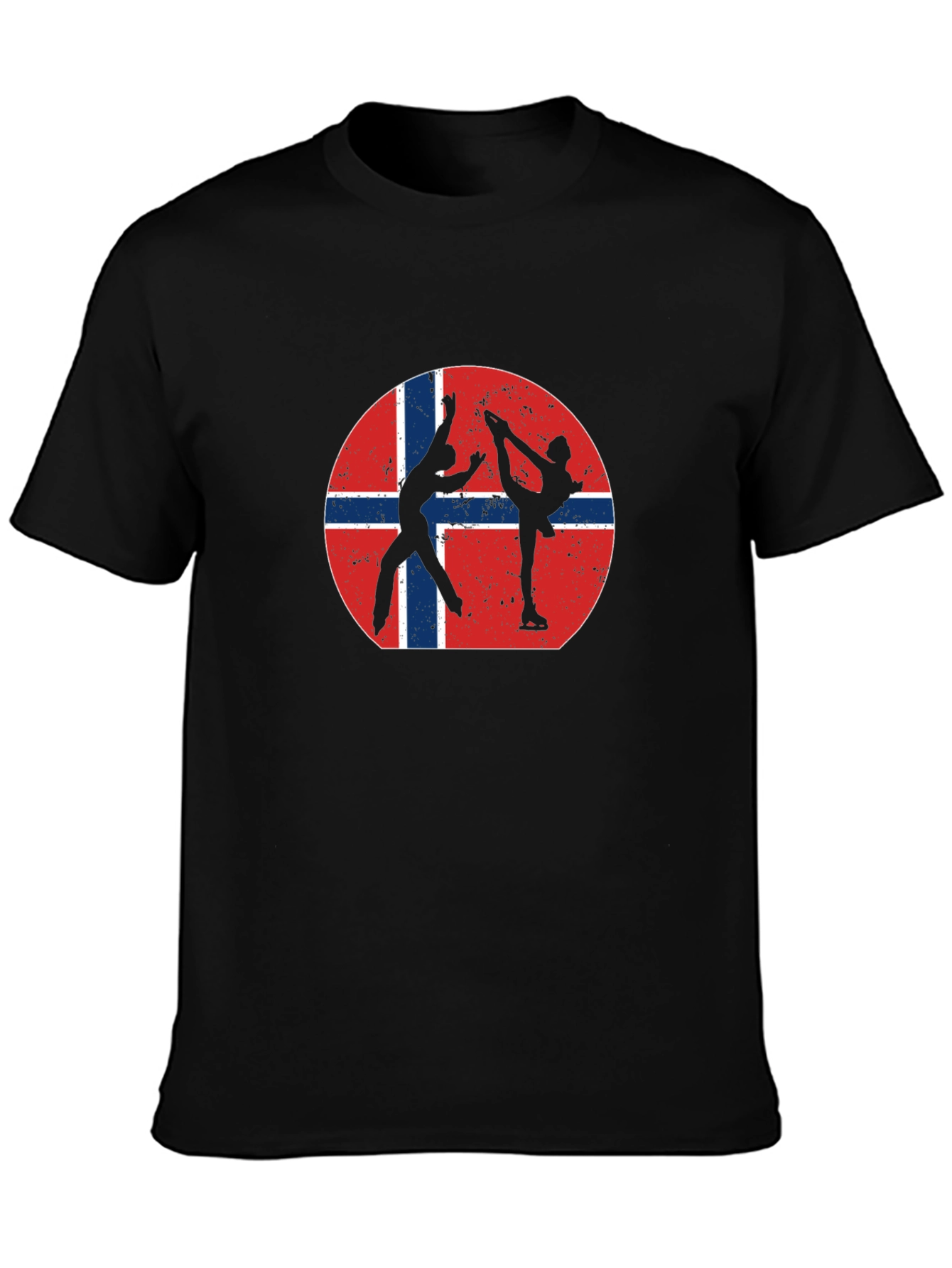 Black Norway Figure Skating T-Shirt view 3