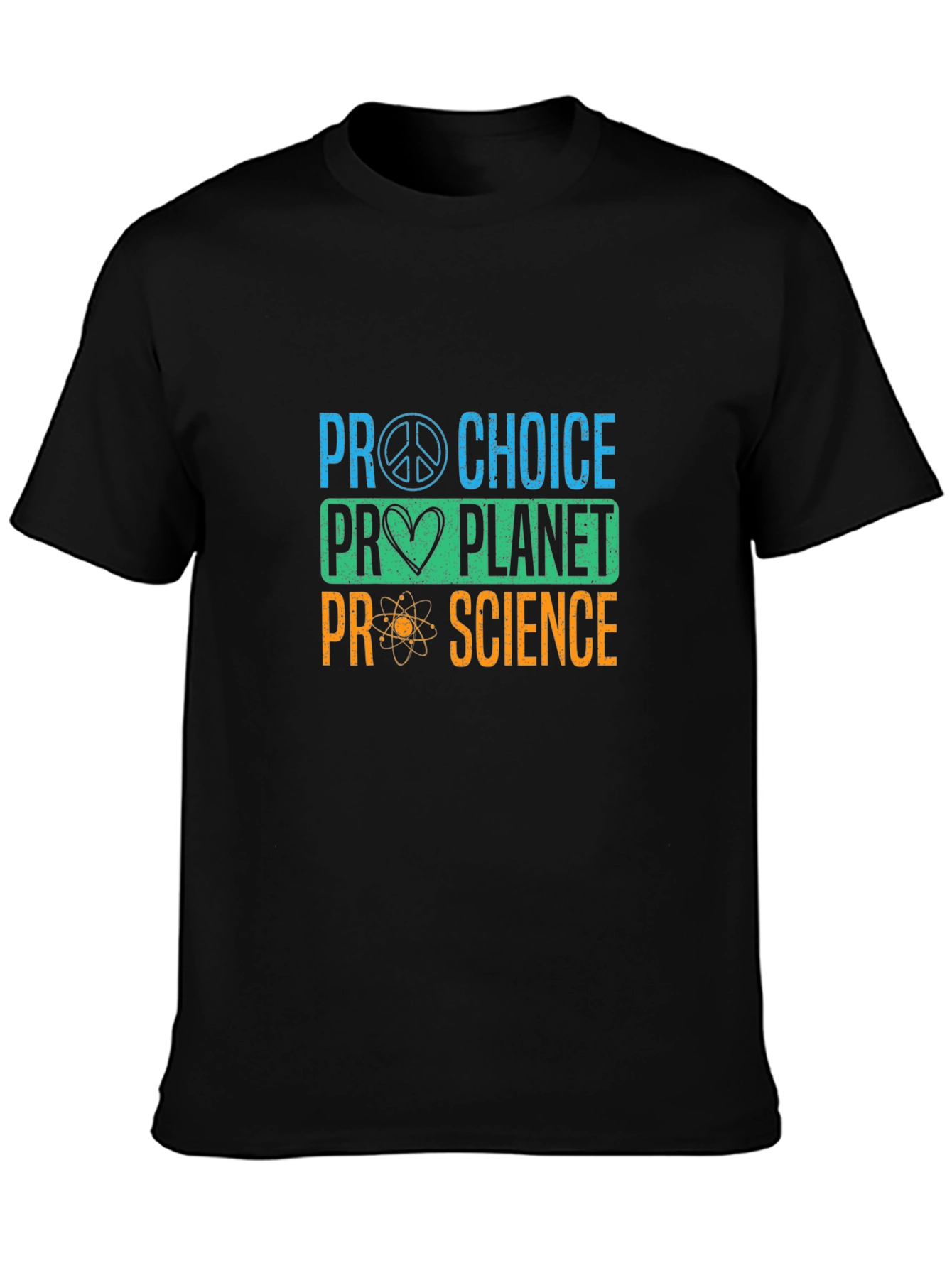 Black Pro Choice, Planet, Science Graphic Tee view 3