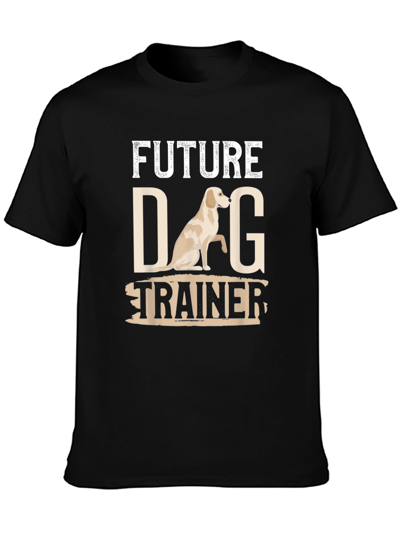 Black Future Dog Trainer T-Shirt: Cute Dog Lover Gift view 3