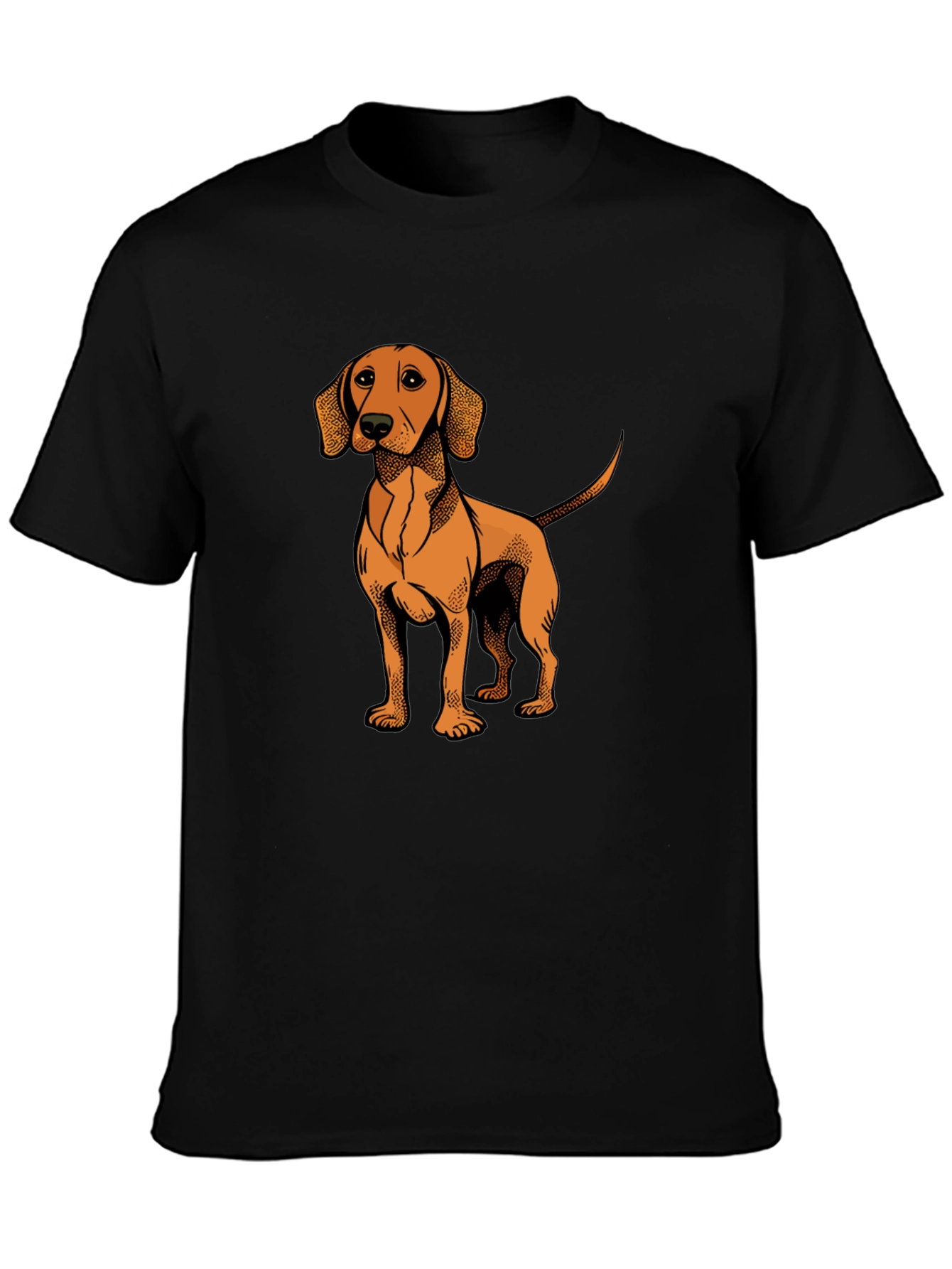 Black Dog Graphic T-Shirt - Men's Black Cotton Tee view 3