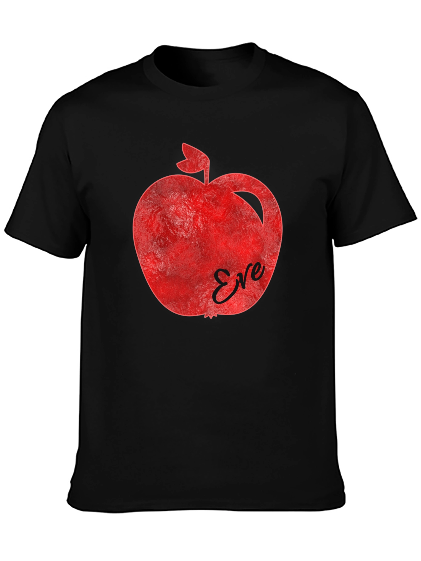 Black Eve's Apple Graphic T-Shirt - Forbidden Fruit Design view 3