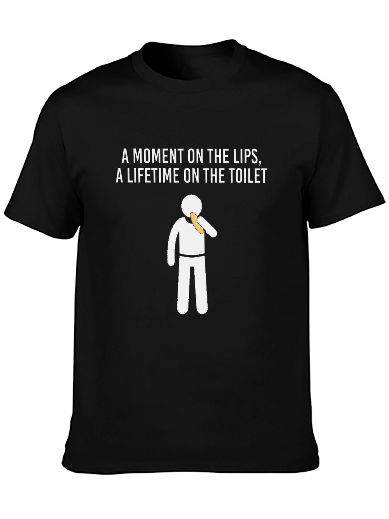 Black Funny "Moment on the Lips" Graphic Tee view 3