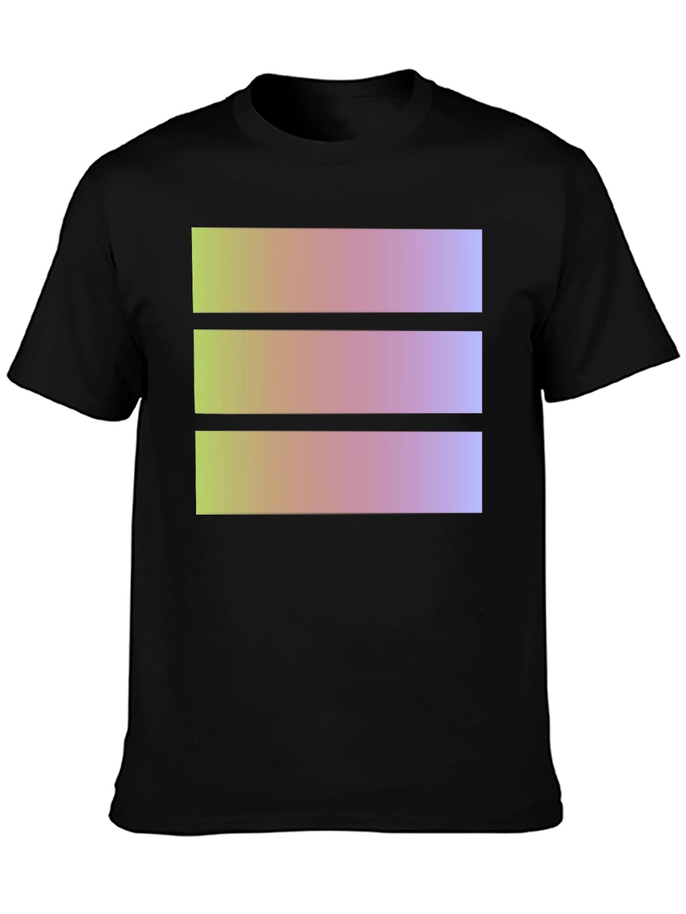 Black Geometric Gradient T-Shirt - Casual Style view 3