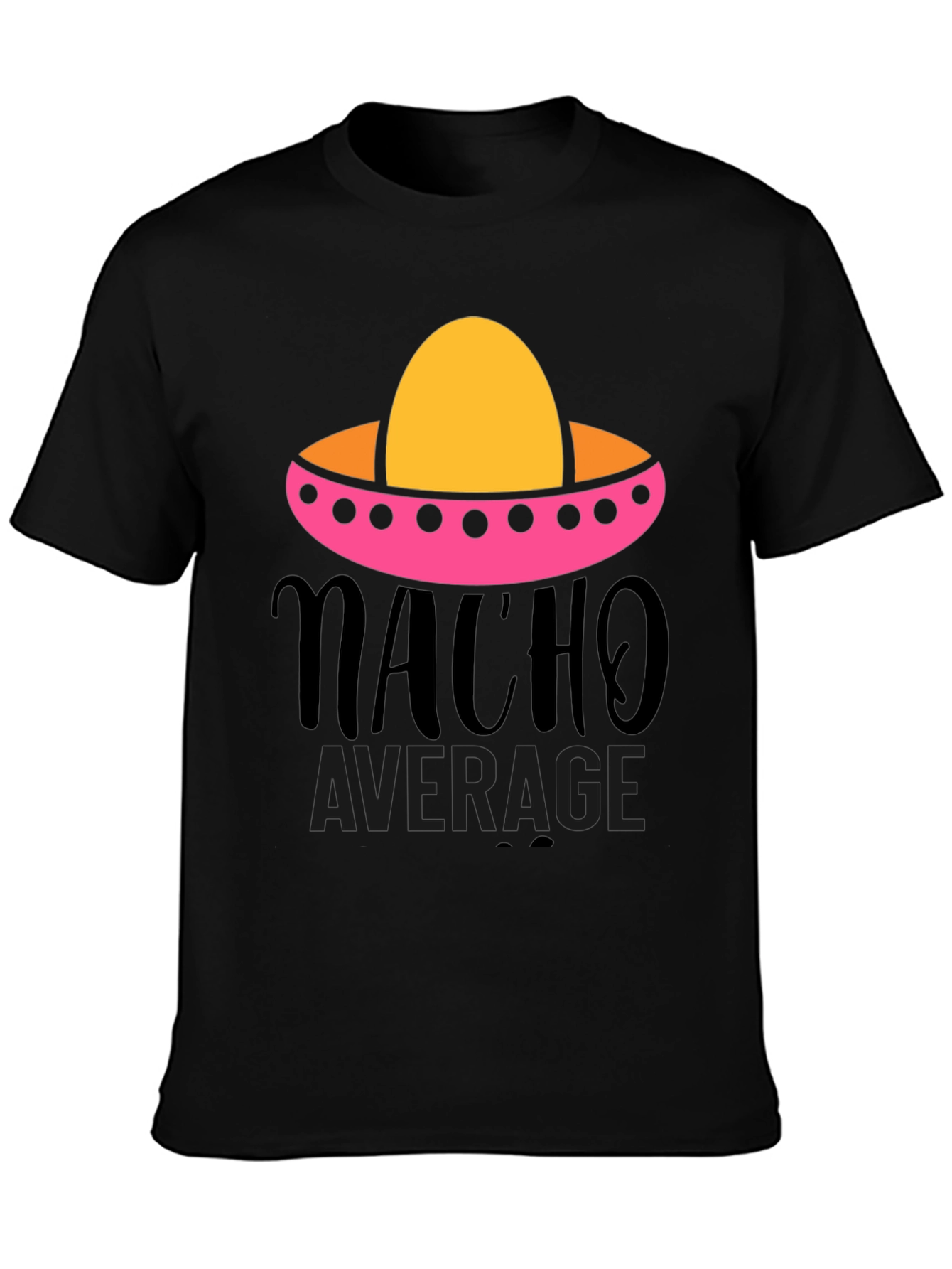 Black Nacho Average Graphic Tee - Funny Fiesta Shirt view 3