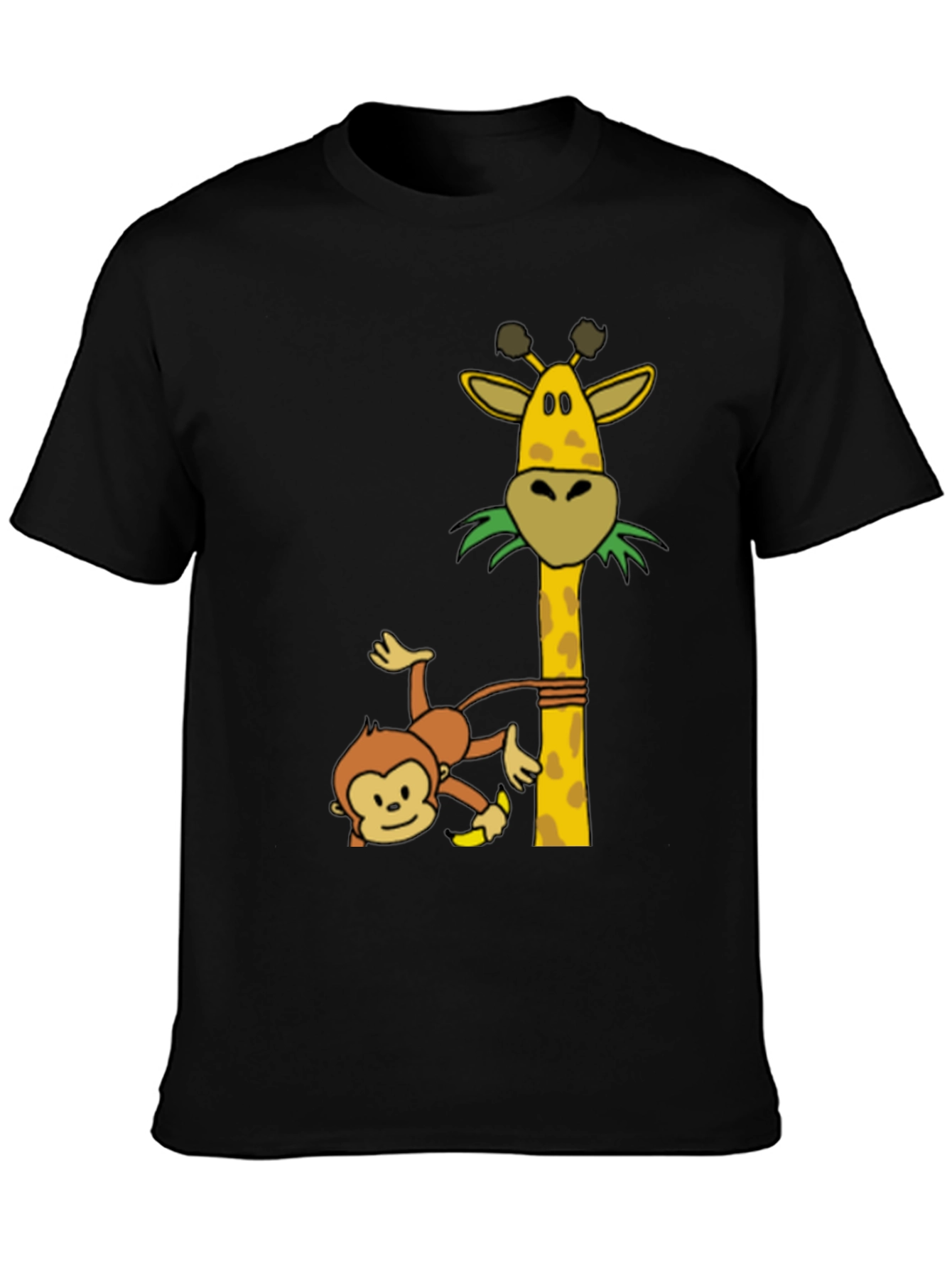 Black Monkey & Giraffe Graphic Tee view 3