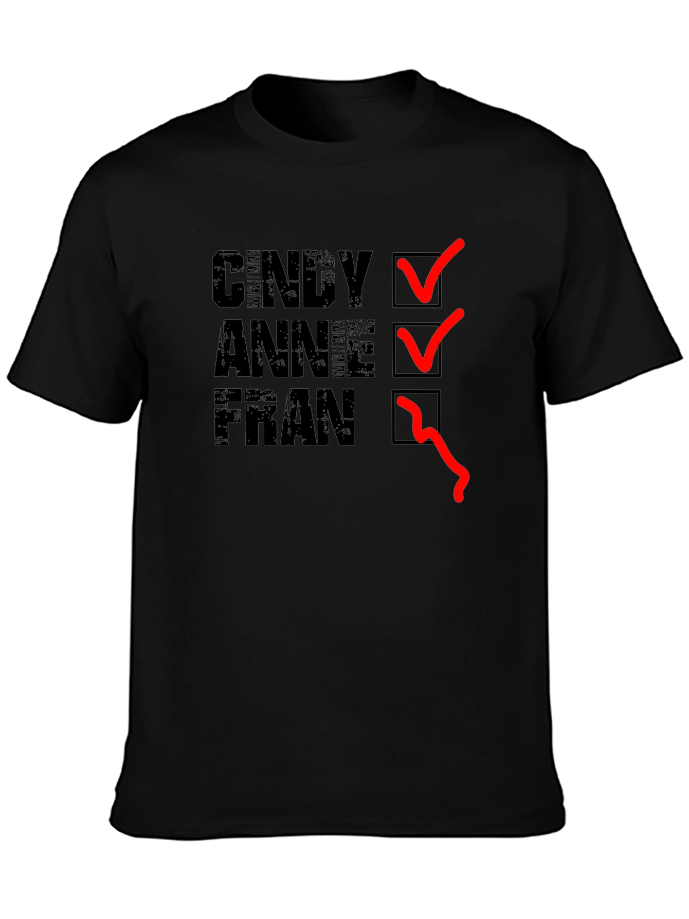 Black Cindy Anne Fran T-Shirt - Black Graphic Tee view 3