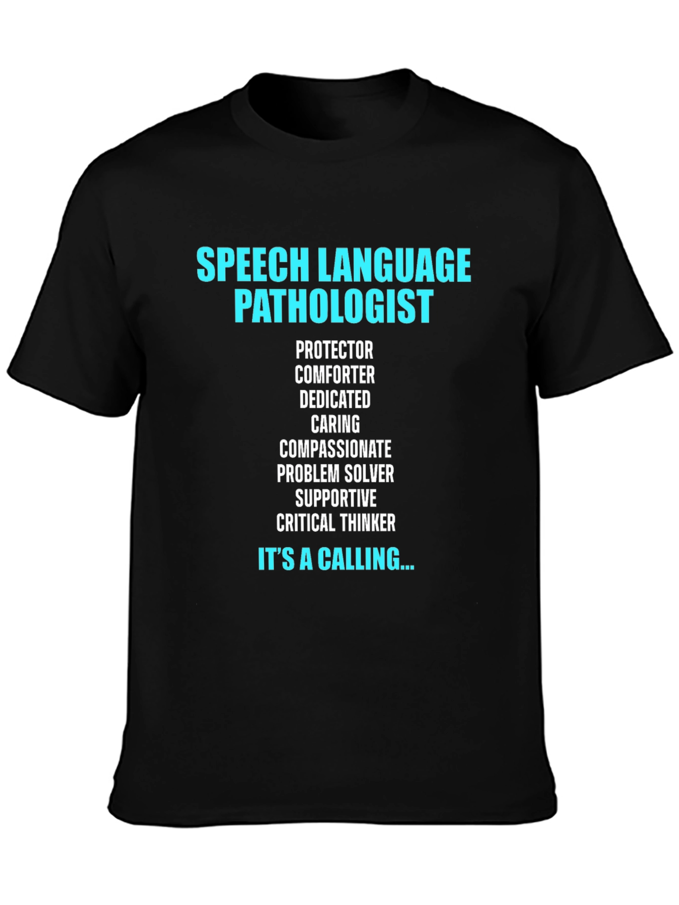 Black Speech Language Pathologist T-Shirt view 3