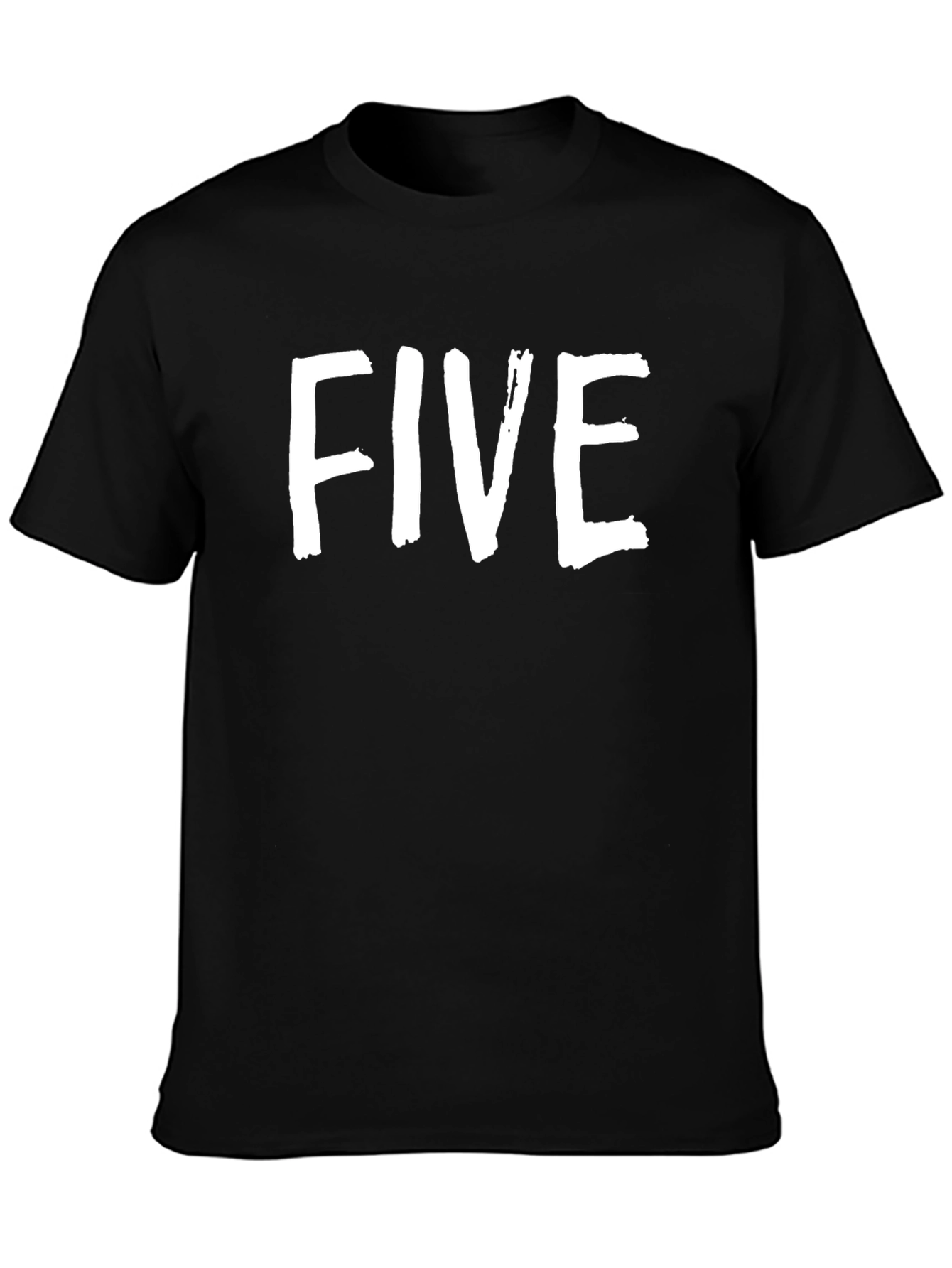 Black Five Graphic Tee - Bold Statement T-Shirt view 3