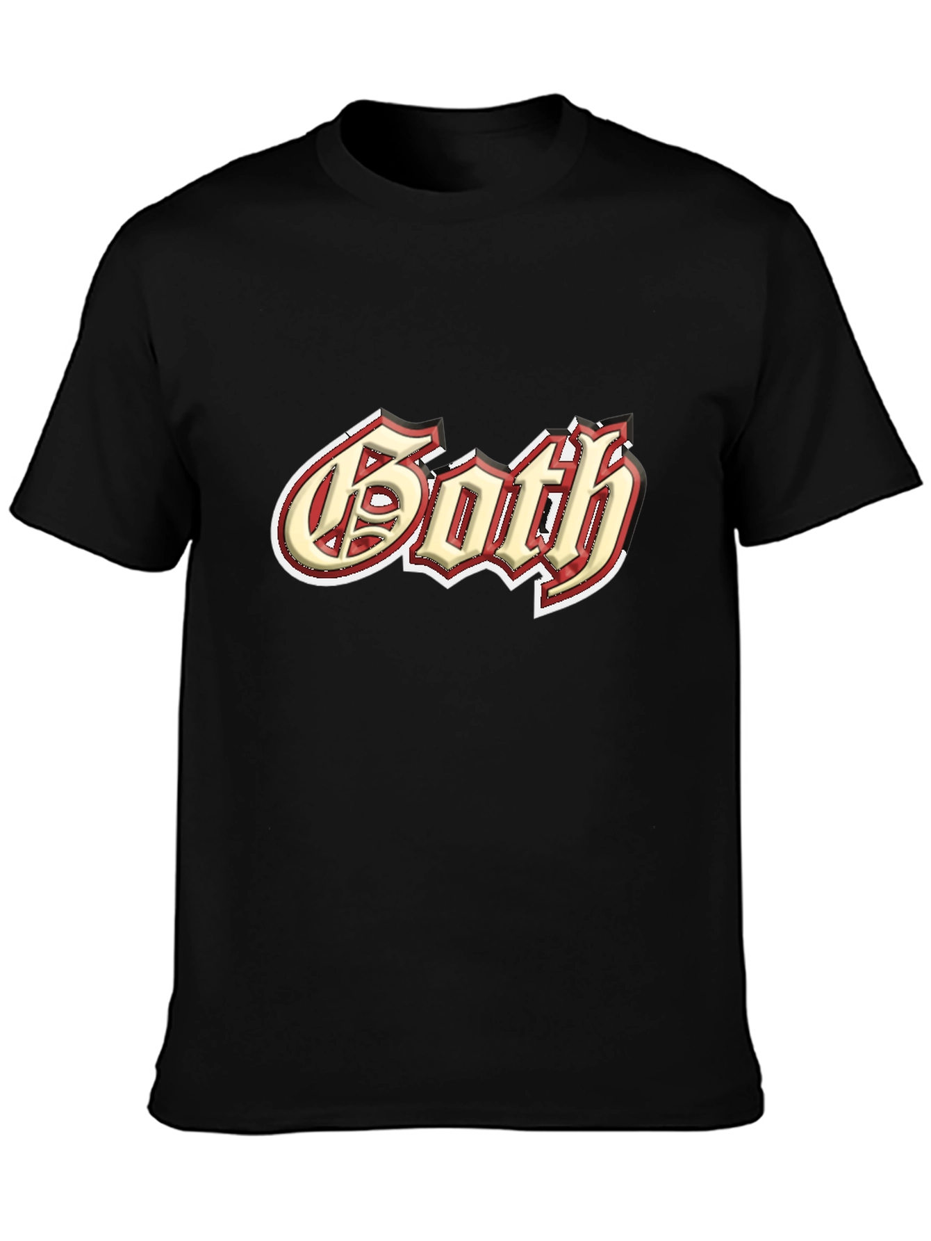 Black Goth Style Graphic Tee - Black view 3