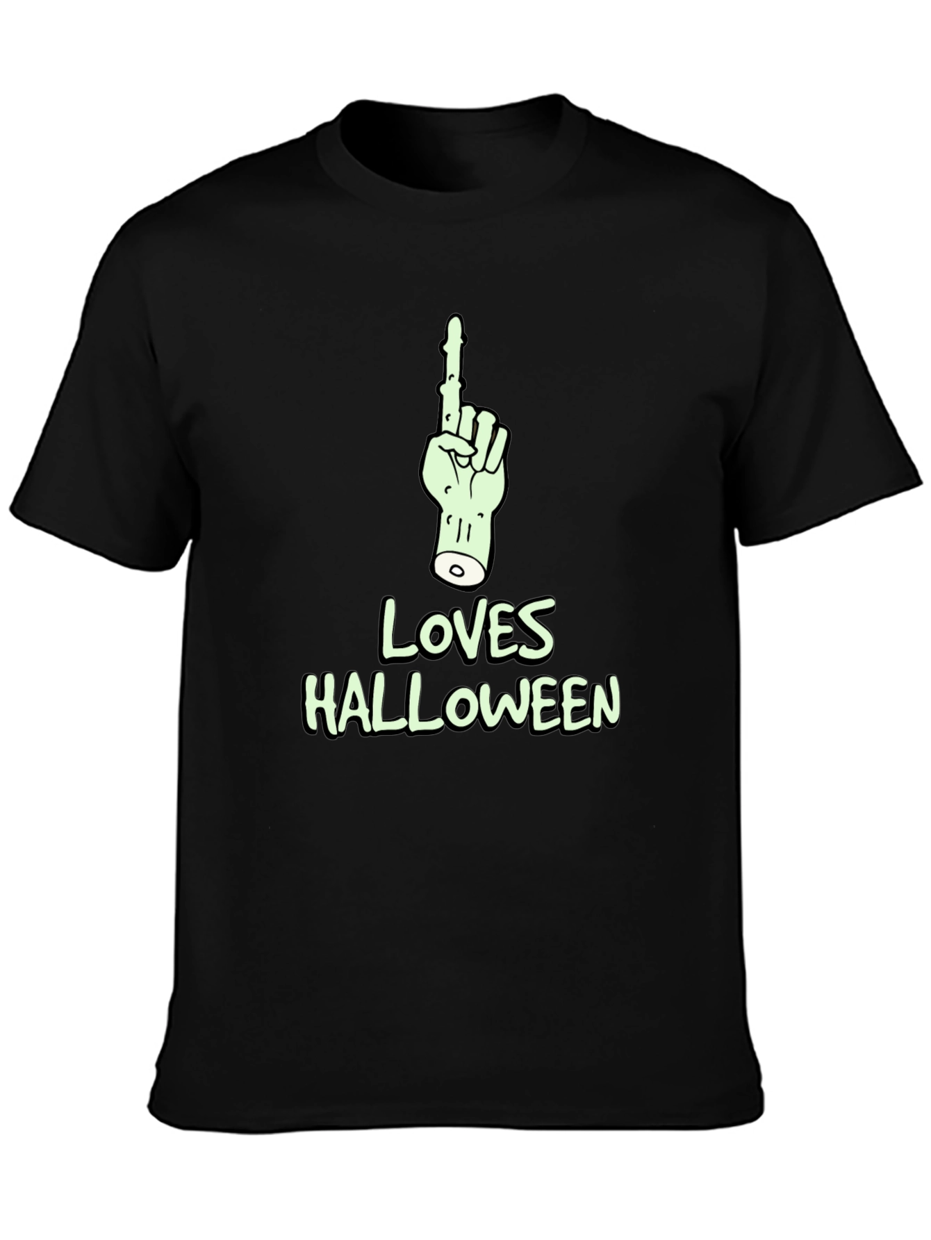 Halloween Zombie Hand T-Shirt - "Loves Halloween" - 3