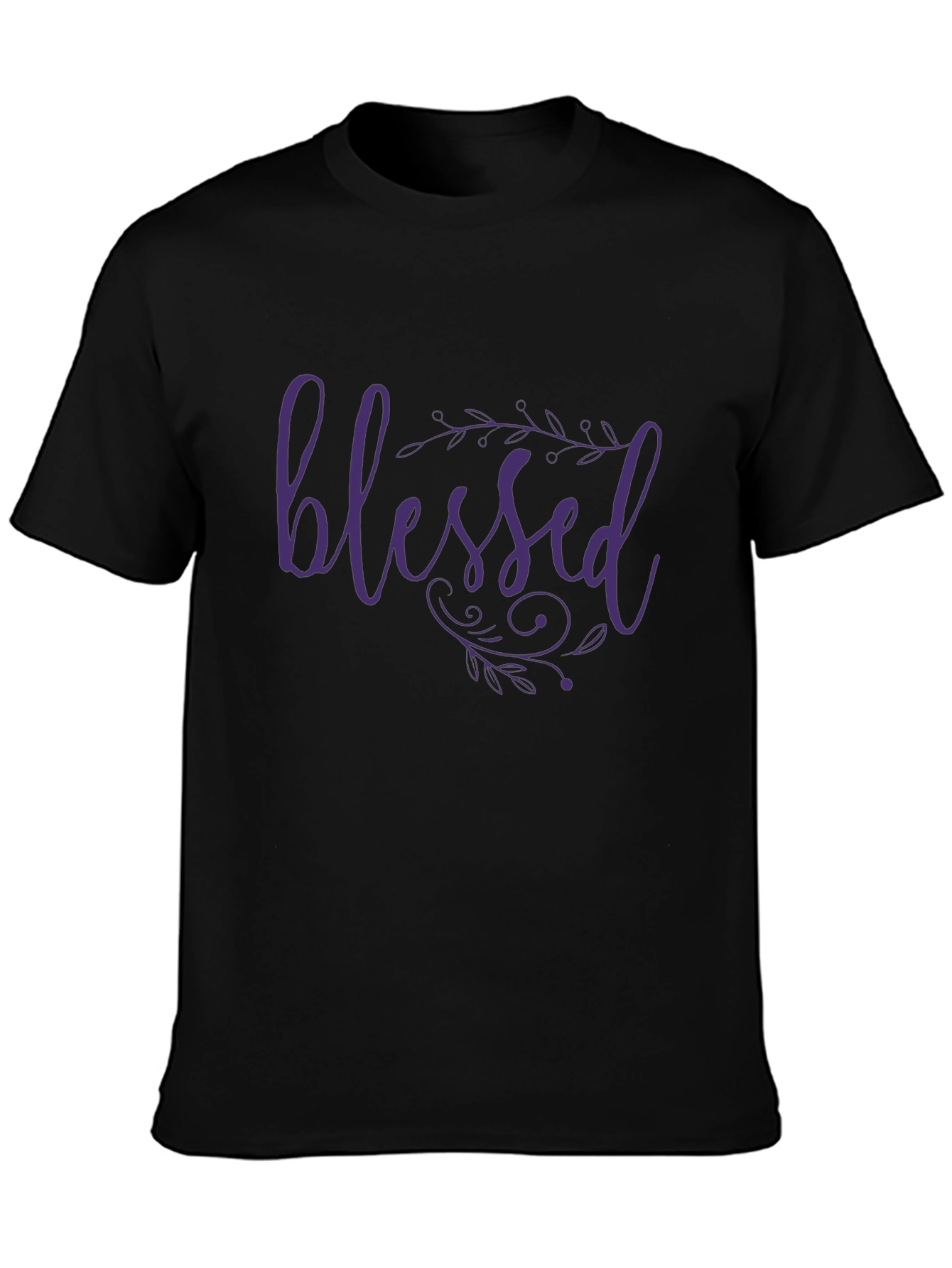Black Blessed Graphic T-Shirt - Stylish Comfort view 3