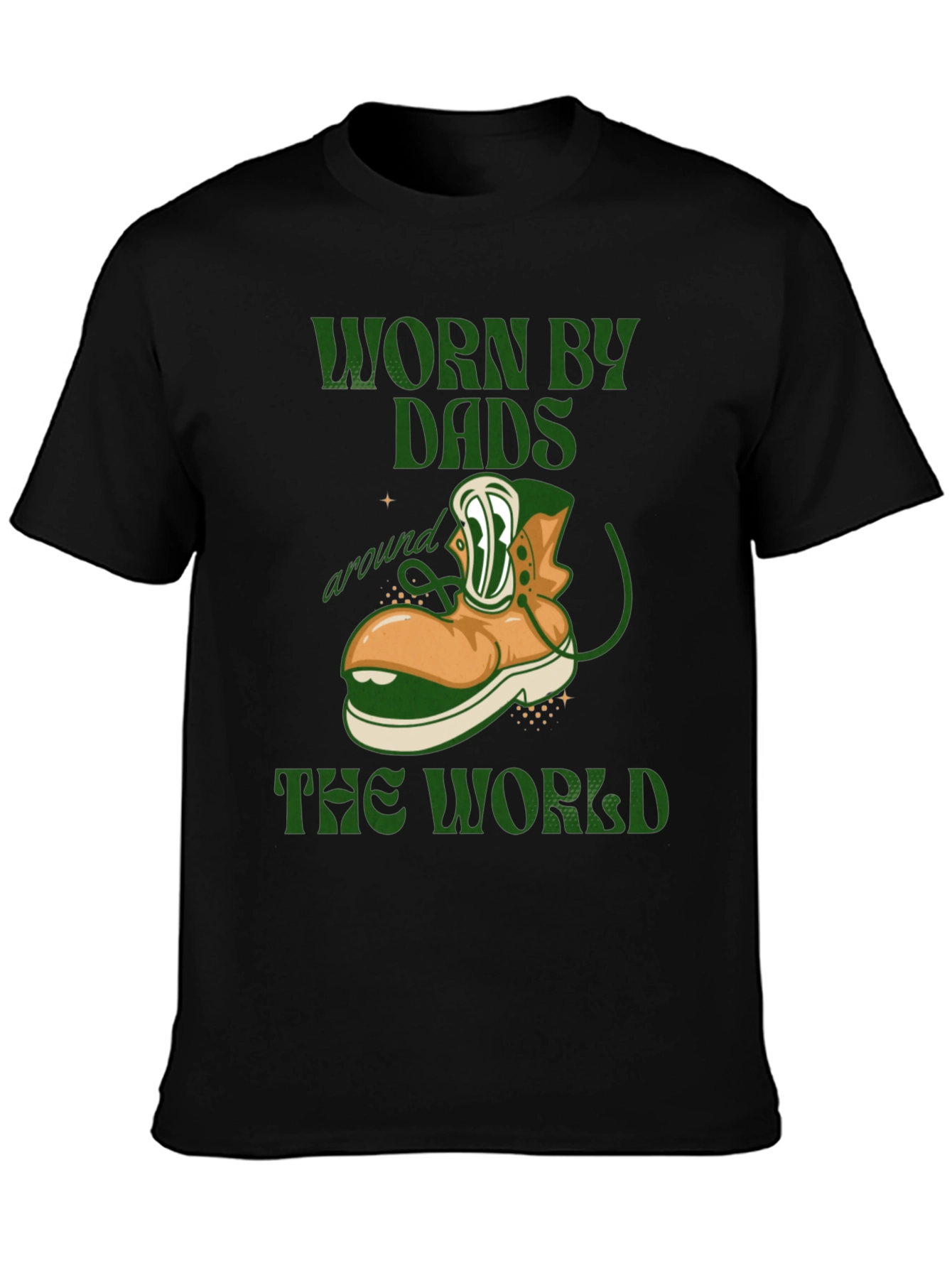 Black Worn By Dads Around The World T-Shirt view 3