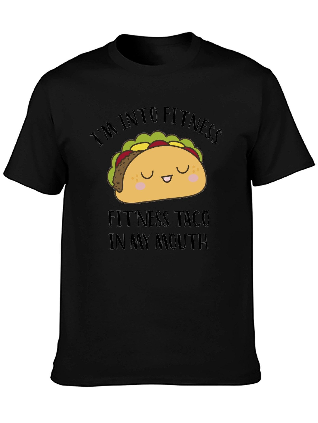 Black I'm Into Fitness Taco Graphic Tee view 3