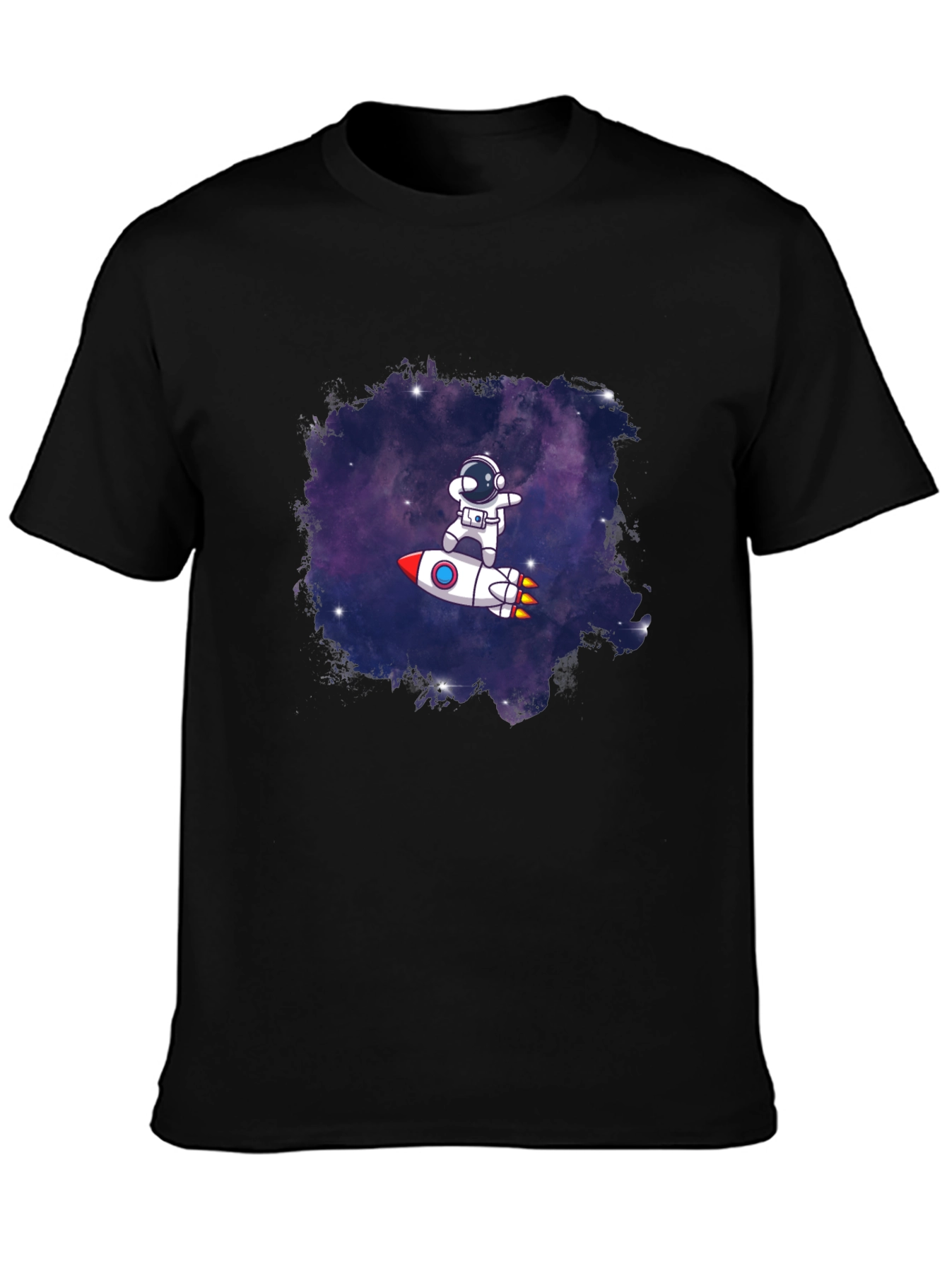 Black Astronaut Dab Rocket T-Shirt - Space Fun view 3