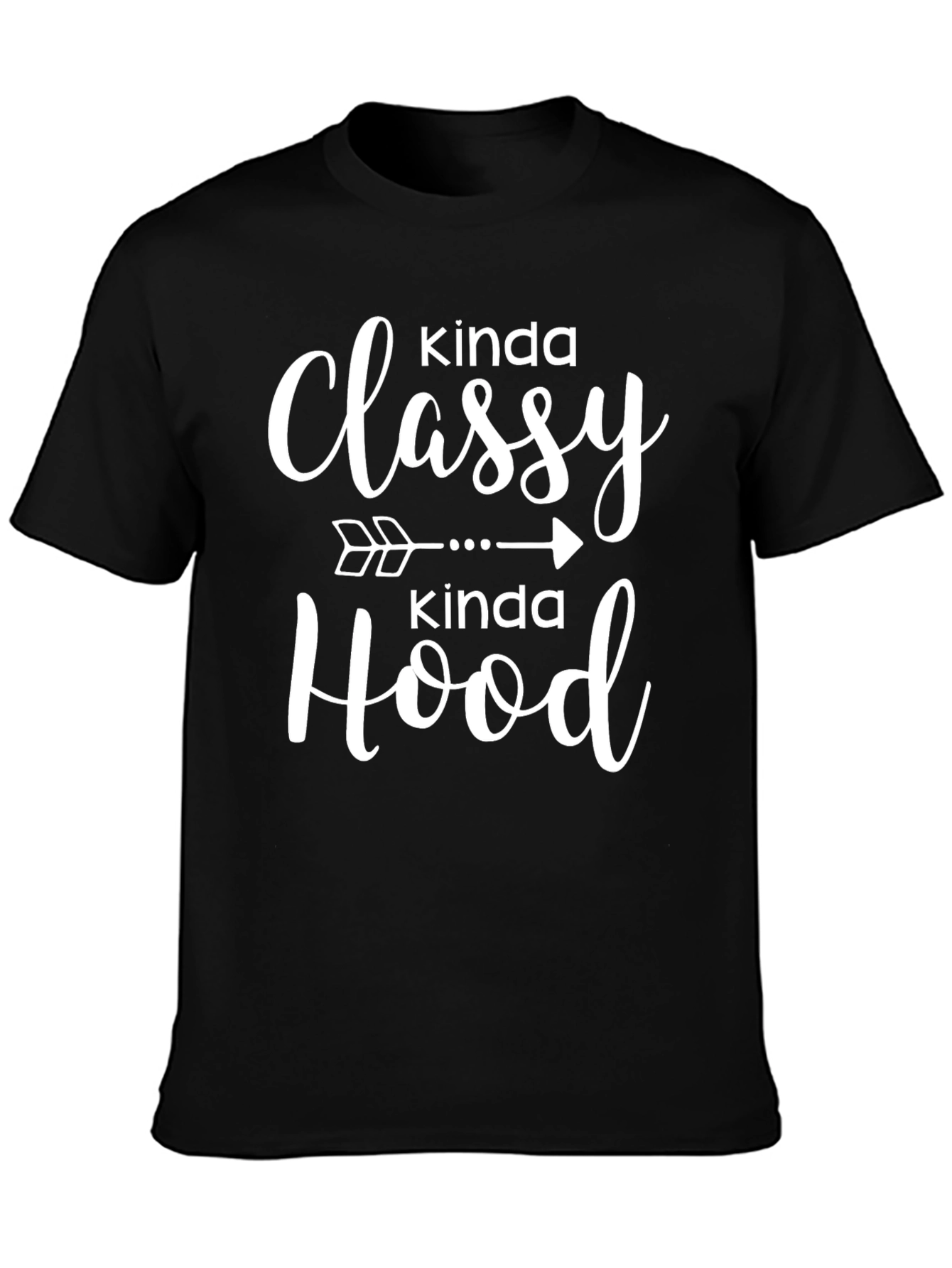 Black Kinda Classy Kinda Hood Graphic Tee view 3