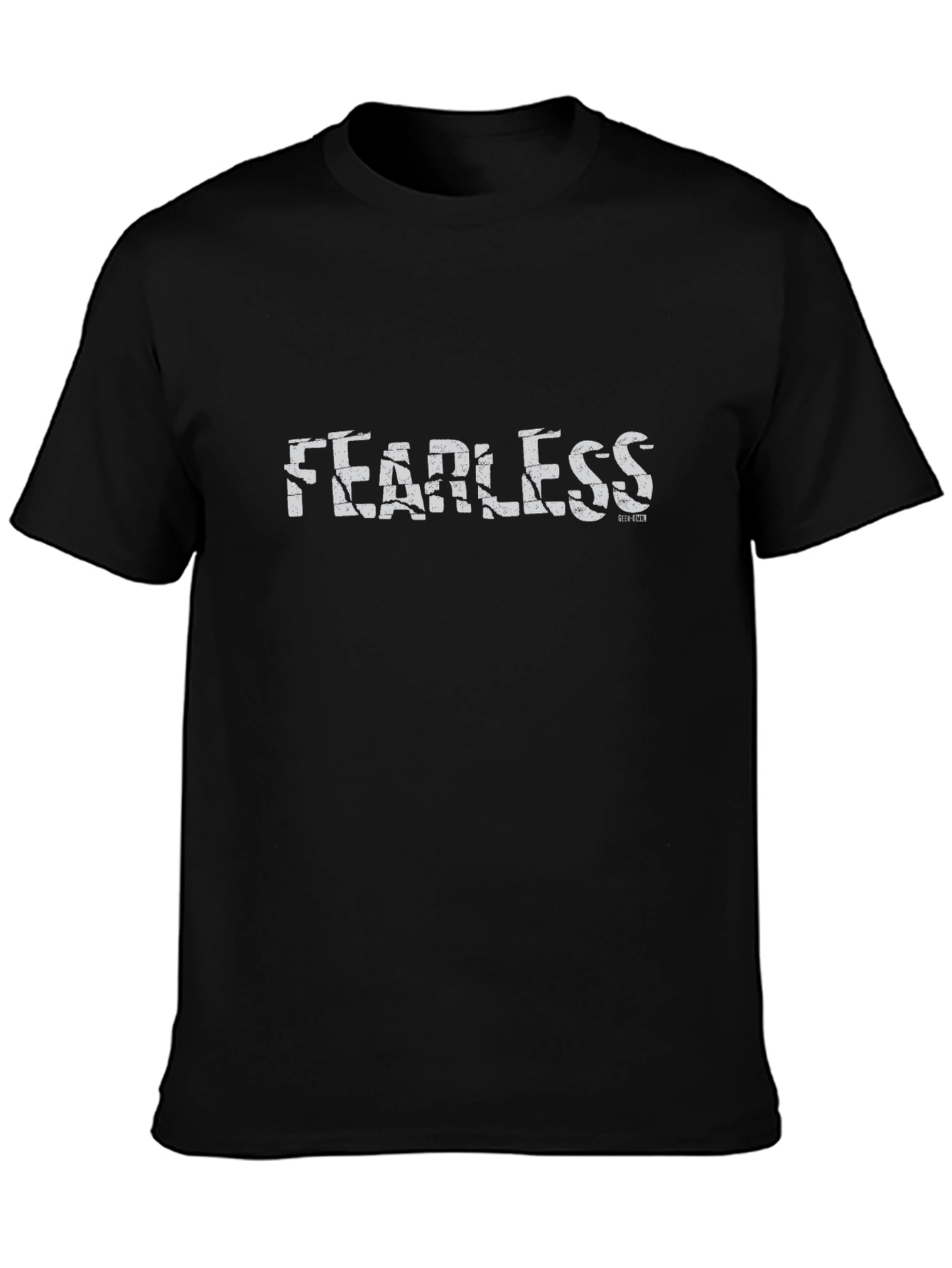 Black Fearless Black Graphic Print T-Shirt view 3