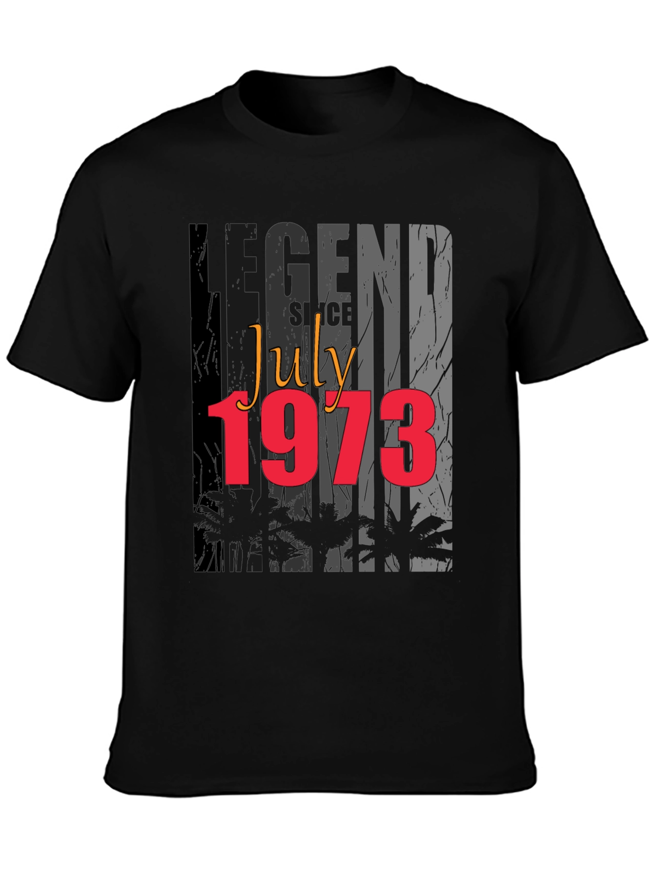 Black Legend Since July 1973 Graphic T-Shirt view 3
