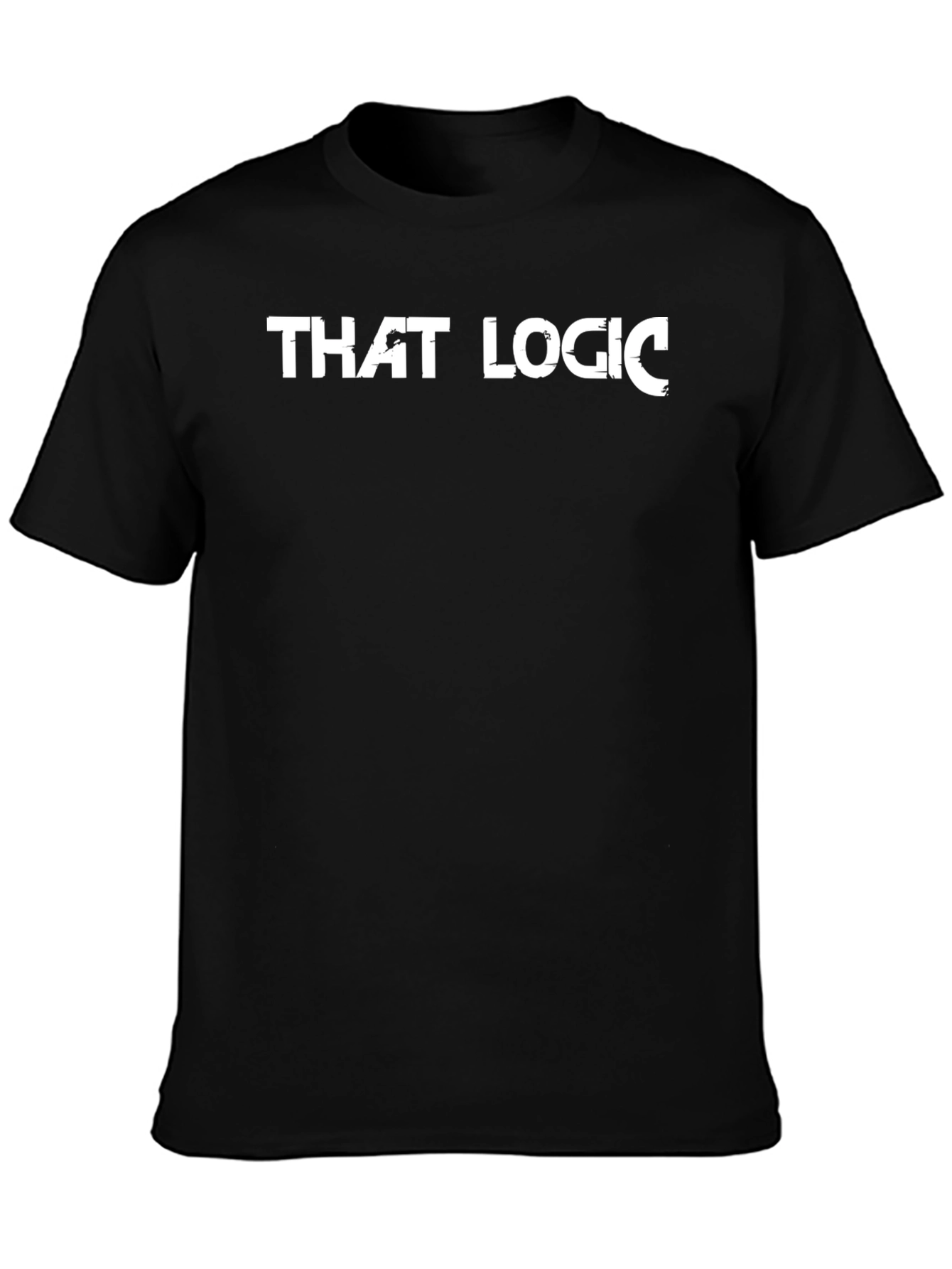 Black That Logic Graphic Tee - Black Cotton Casual Shirt view 3