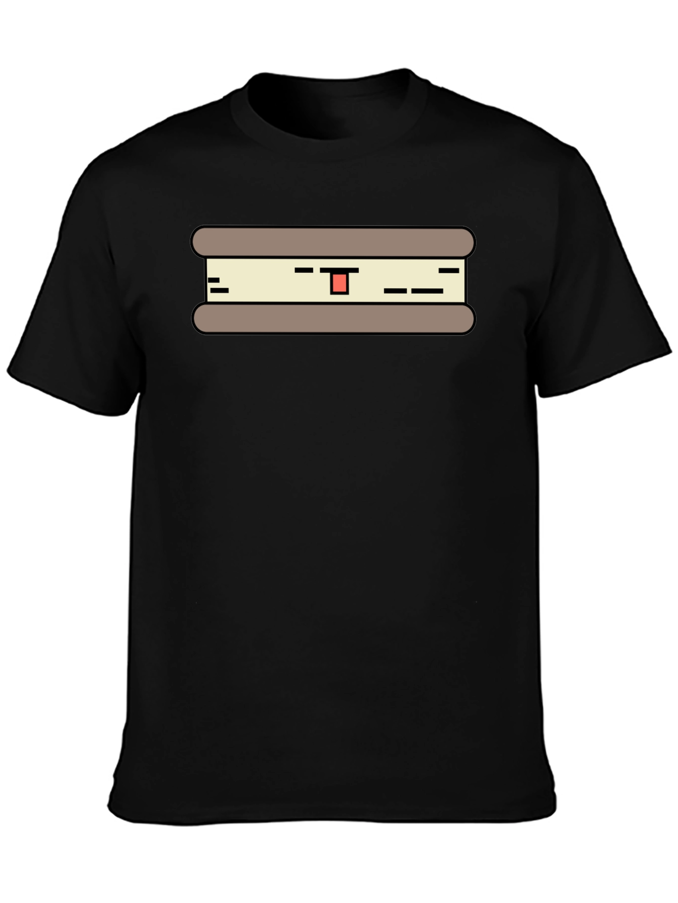Black Sandwich Graphic T-Shirt - Unisex Casual Tee view 3