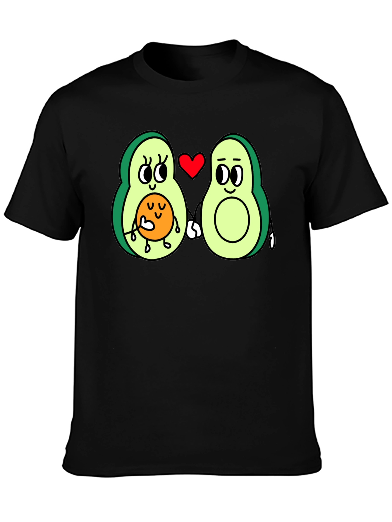 Black Avocado Family Love Black T-Shirt view 3