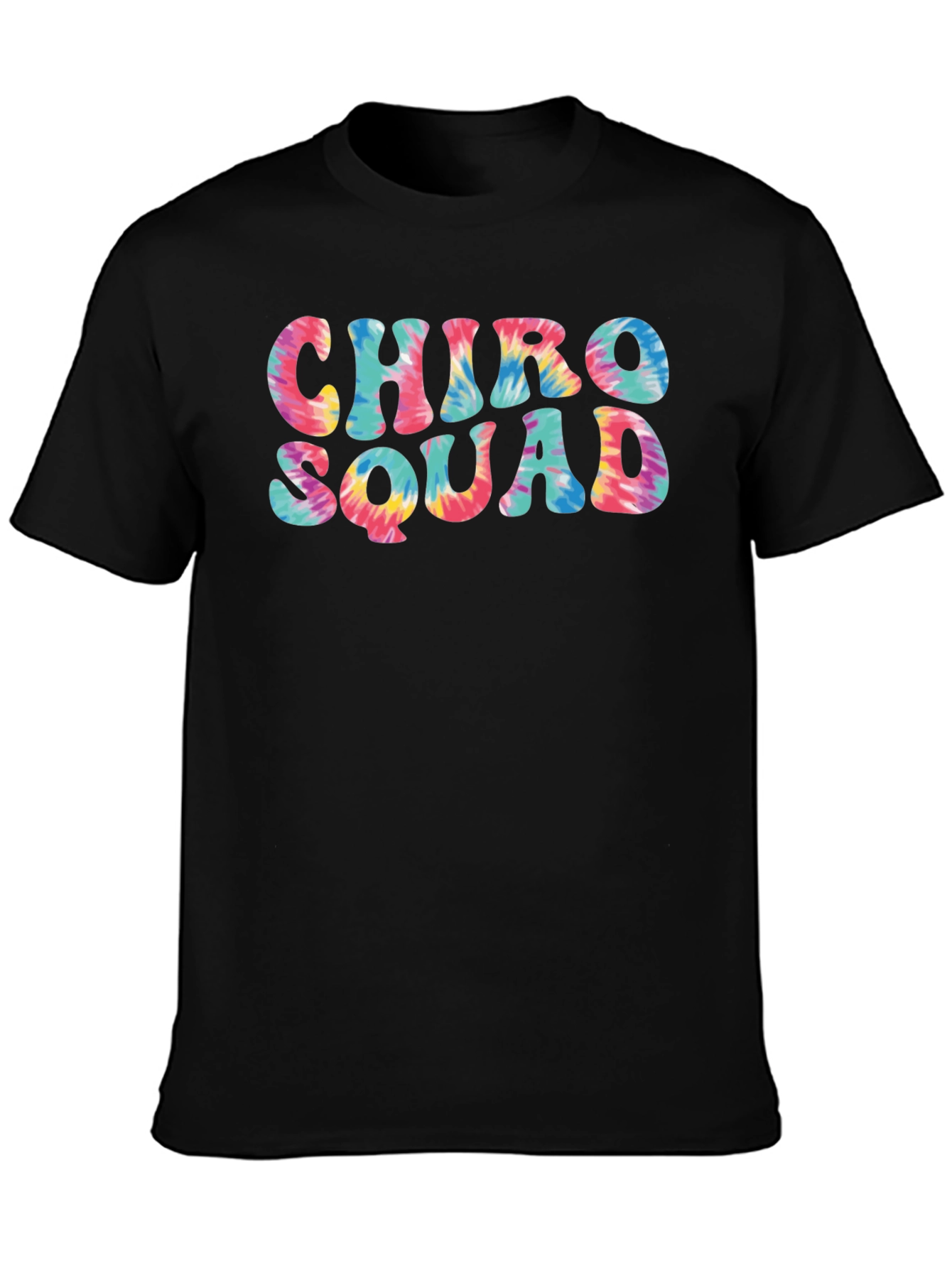 Black Chiro Squad Tie Dye T-Shirt view 3