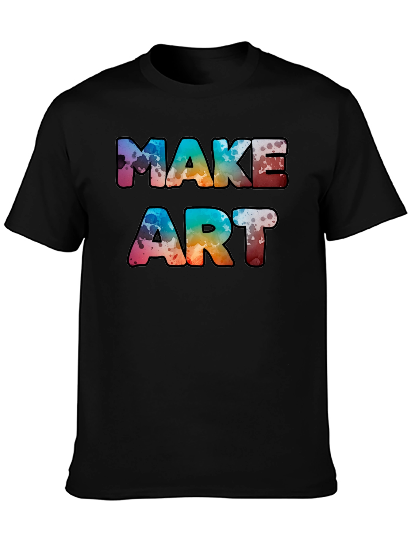 Black Make Art Graphic Tee - Unisex view 3
