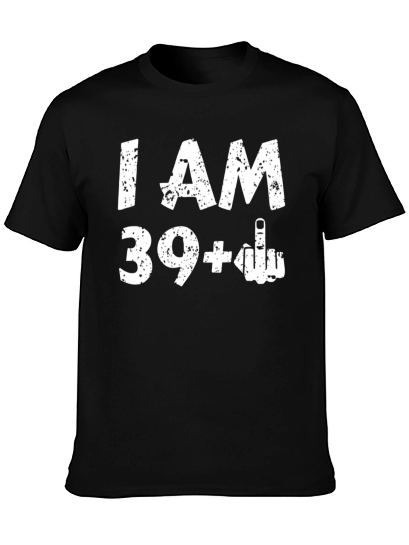 Black Funny 40th Birthday T-Shirt - I AM 39+1 view 3
