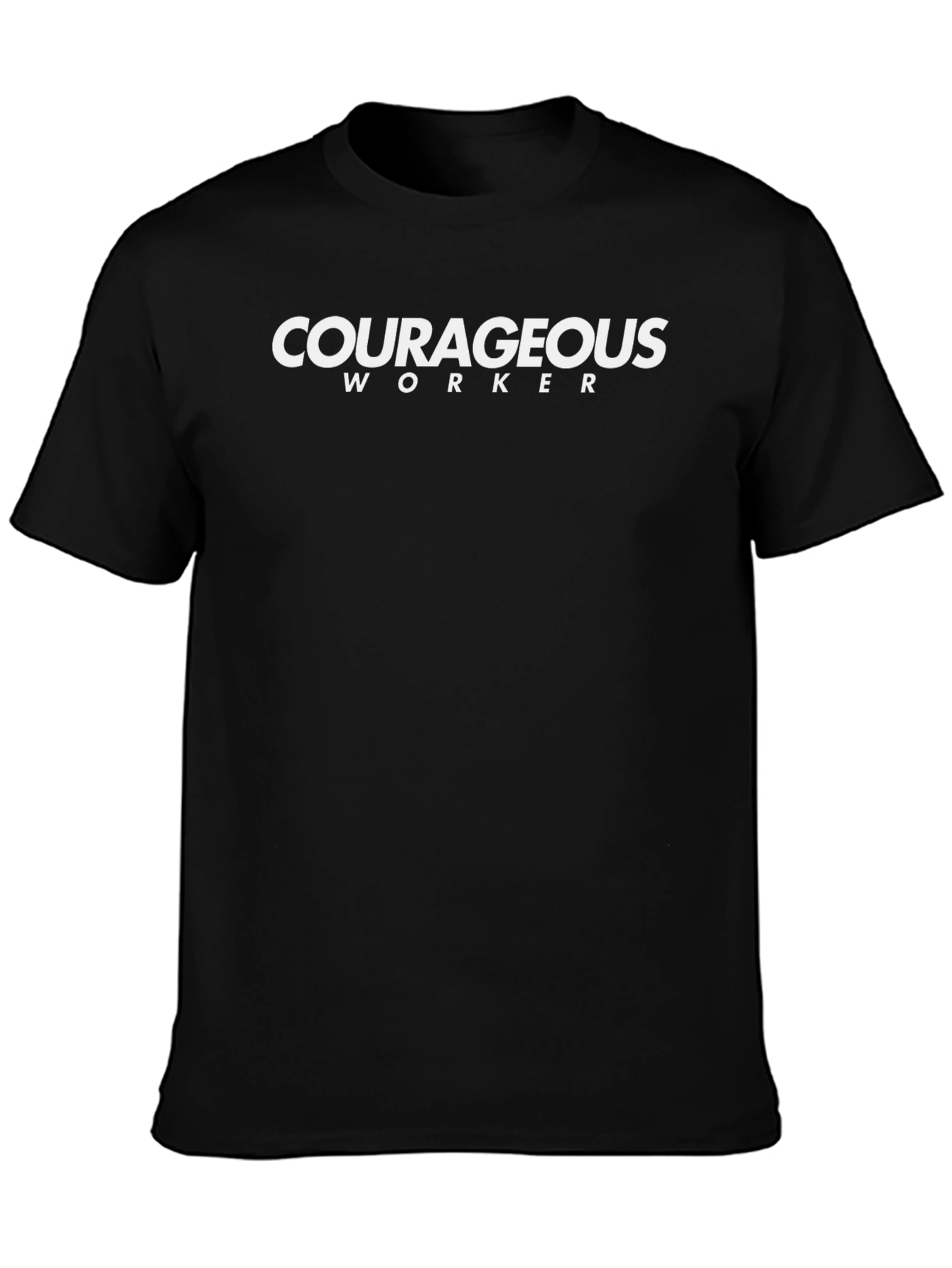 Black Courageous Worker Black Graphic Tee view 3