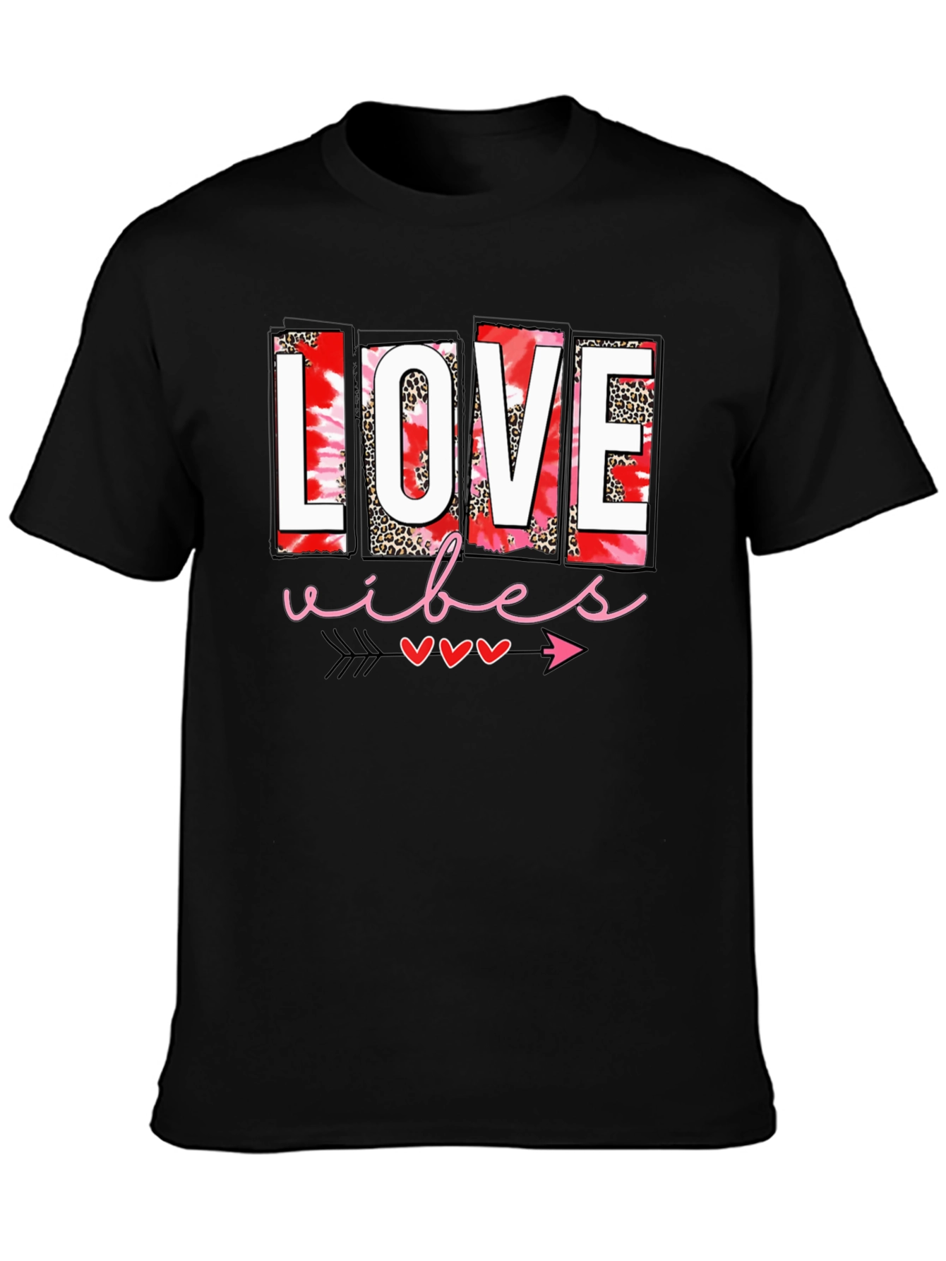 Black Love Vibes Valentine's Day Graphic Tee view 3