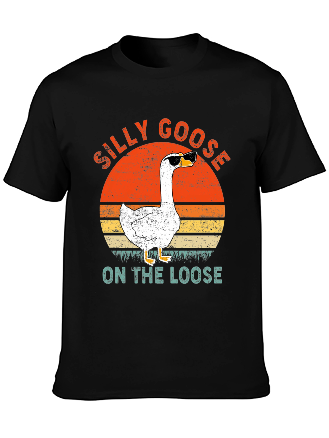 Black Silly Goose On The Loose Graphic T-Shirt view 3