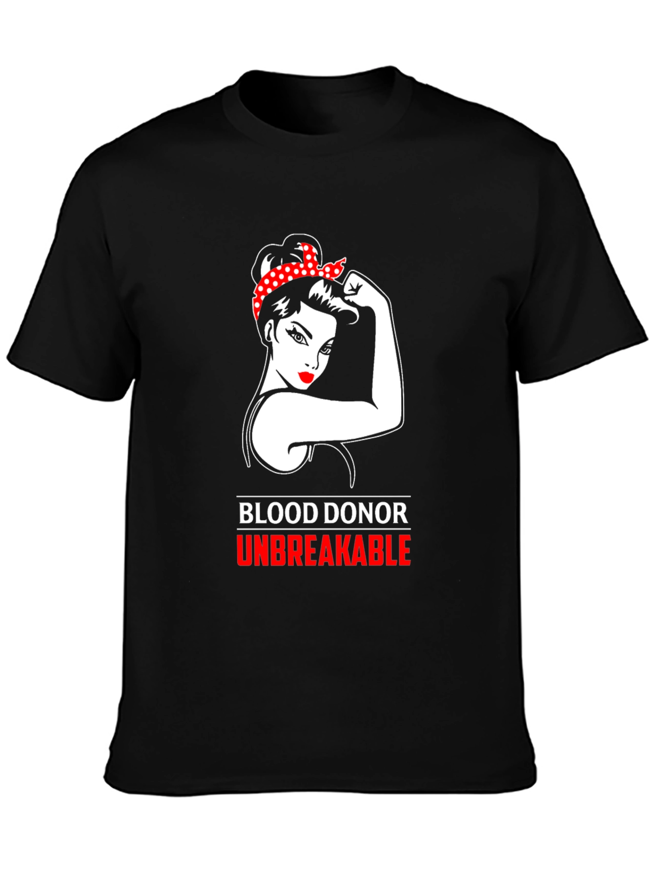 Black Blood Donor Unbreakable T-Shirt view 3