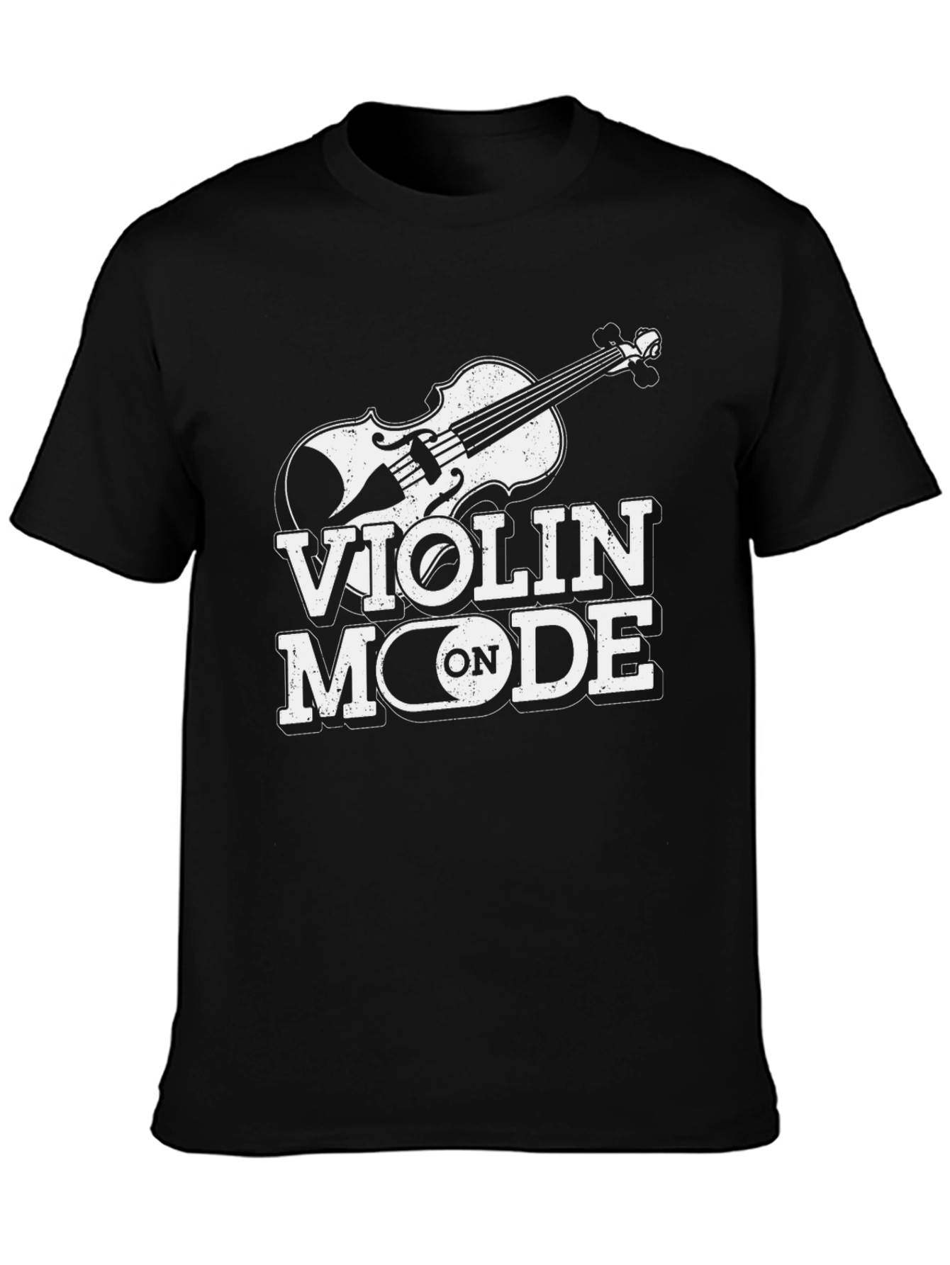 Black Violin Mode On Black Graphic T-Shirt view 3