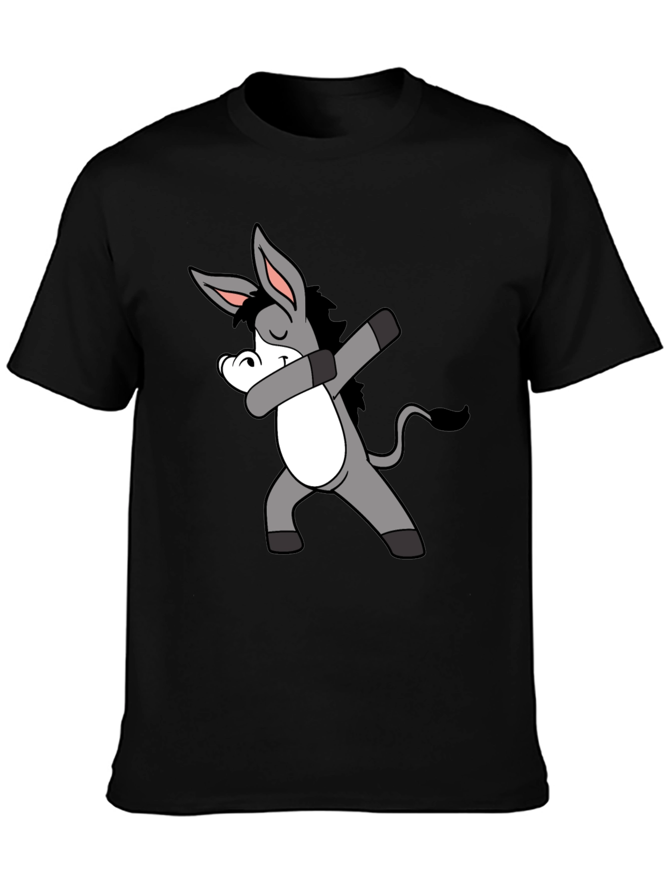 Black Dabbing Donkey Graphic Tee - Fun & Unique! view 3