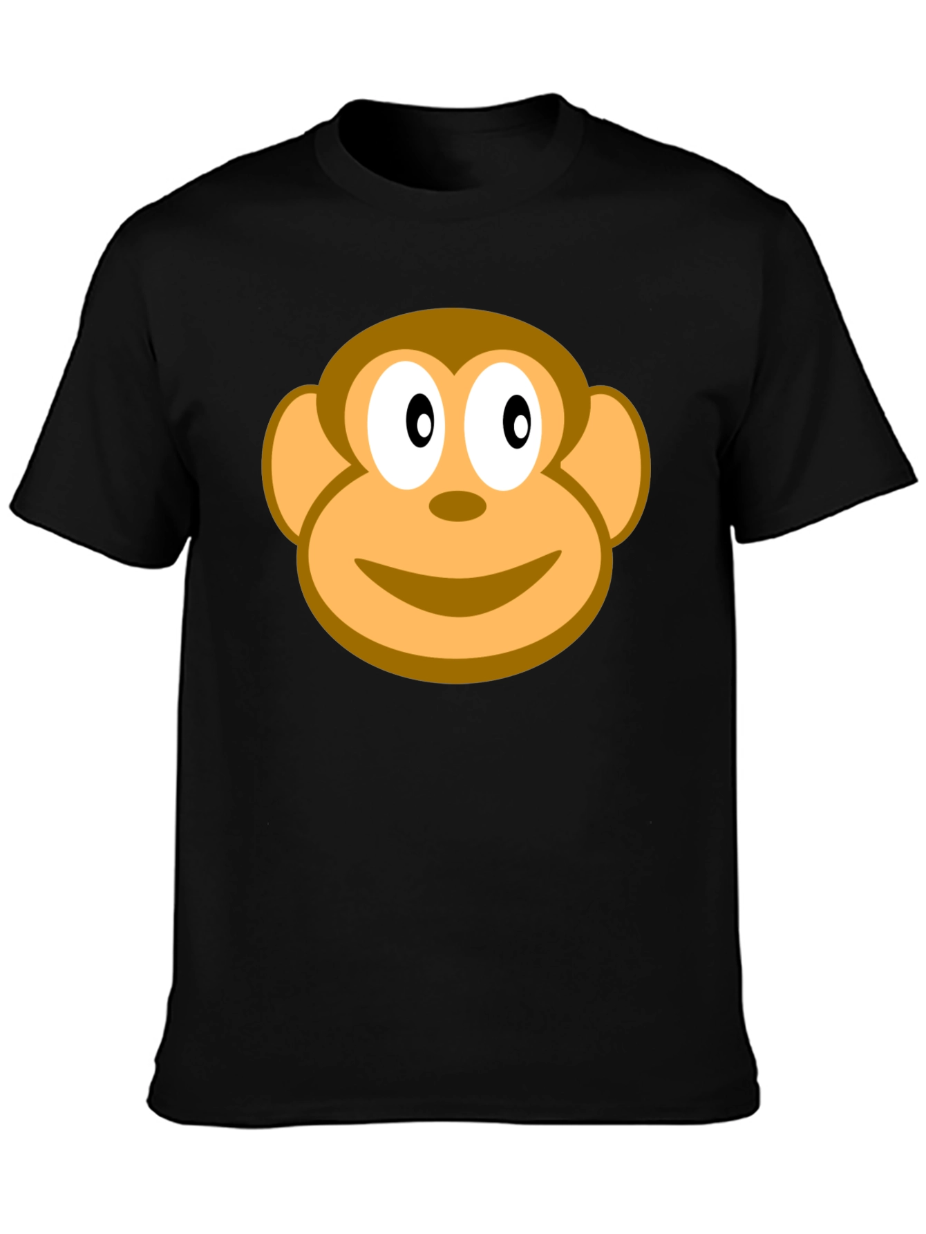 Black Monkey Face Graphic Black T-Shirt view 3