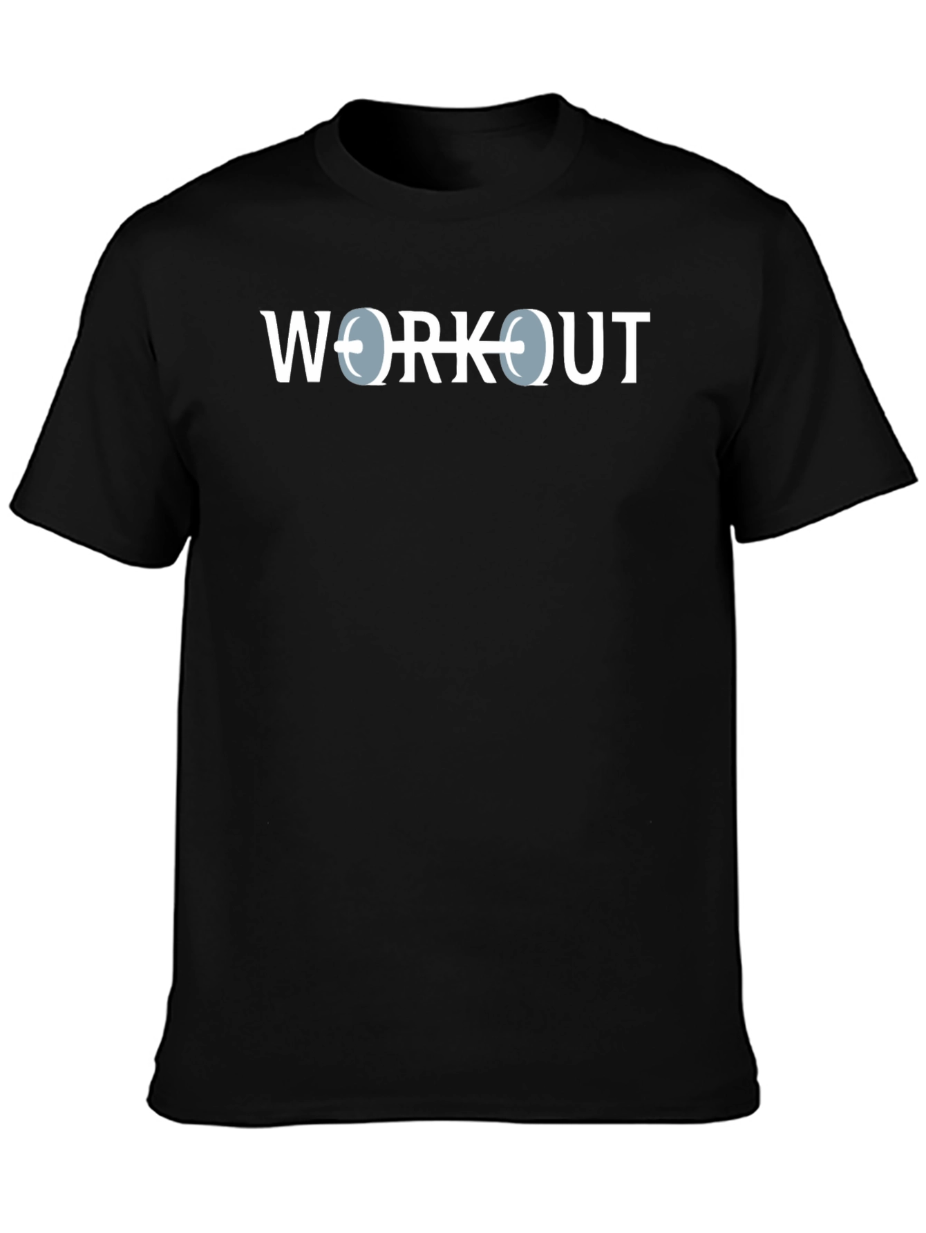 Black Workout Gym T-Shirt - Black Cotton Fitness Tee view 3